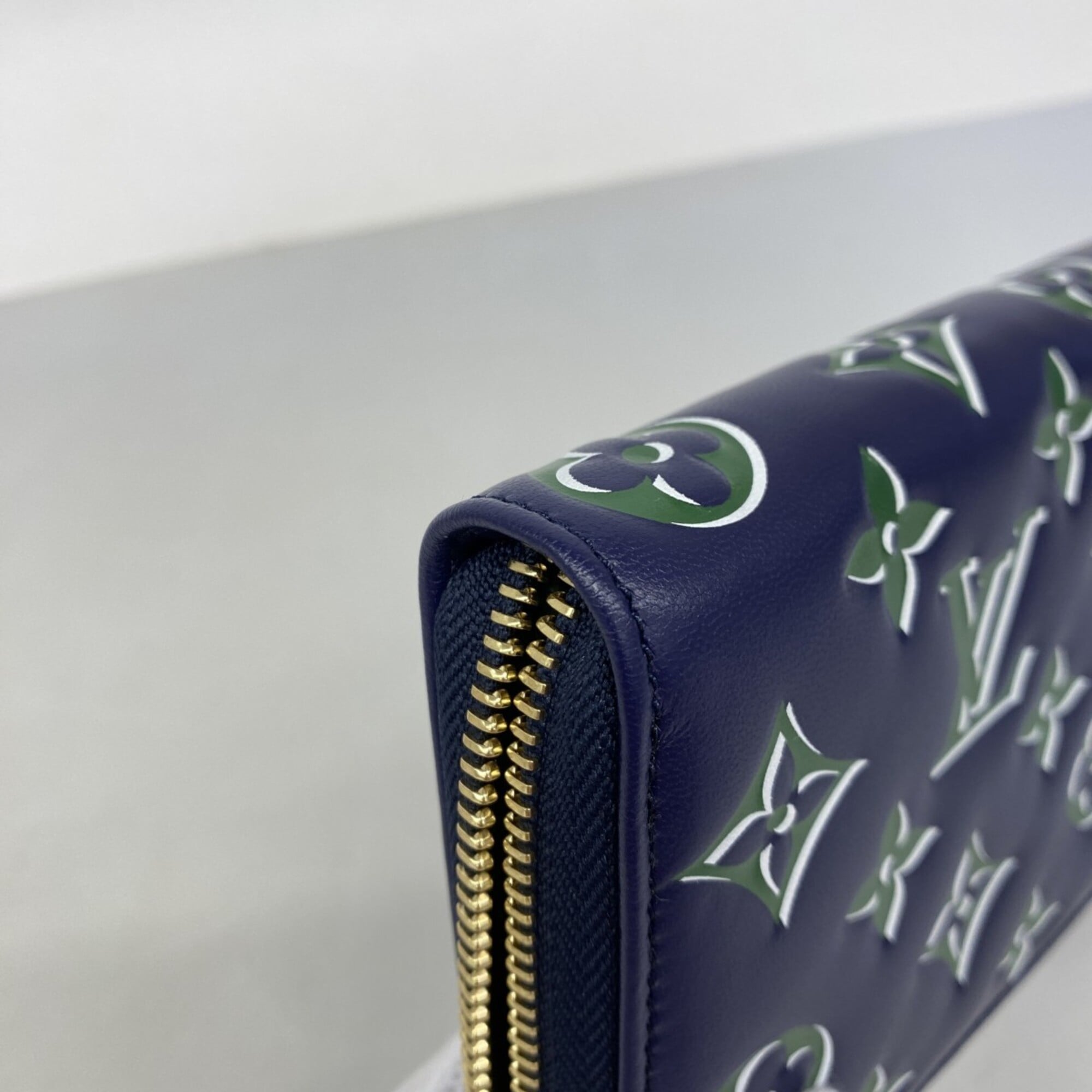 Louis Vuitton Green Navy Long Wallet (Bi-Fold) (Pre-Owned)
