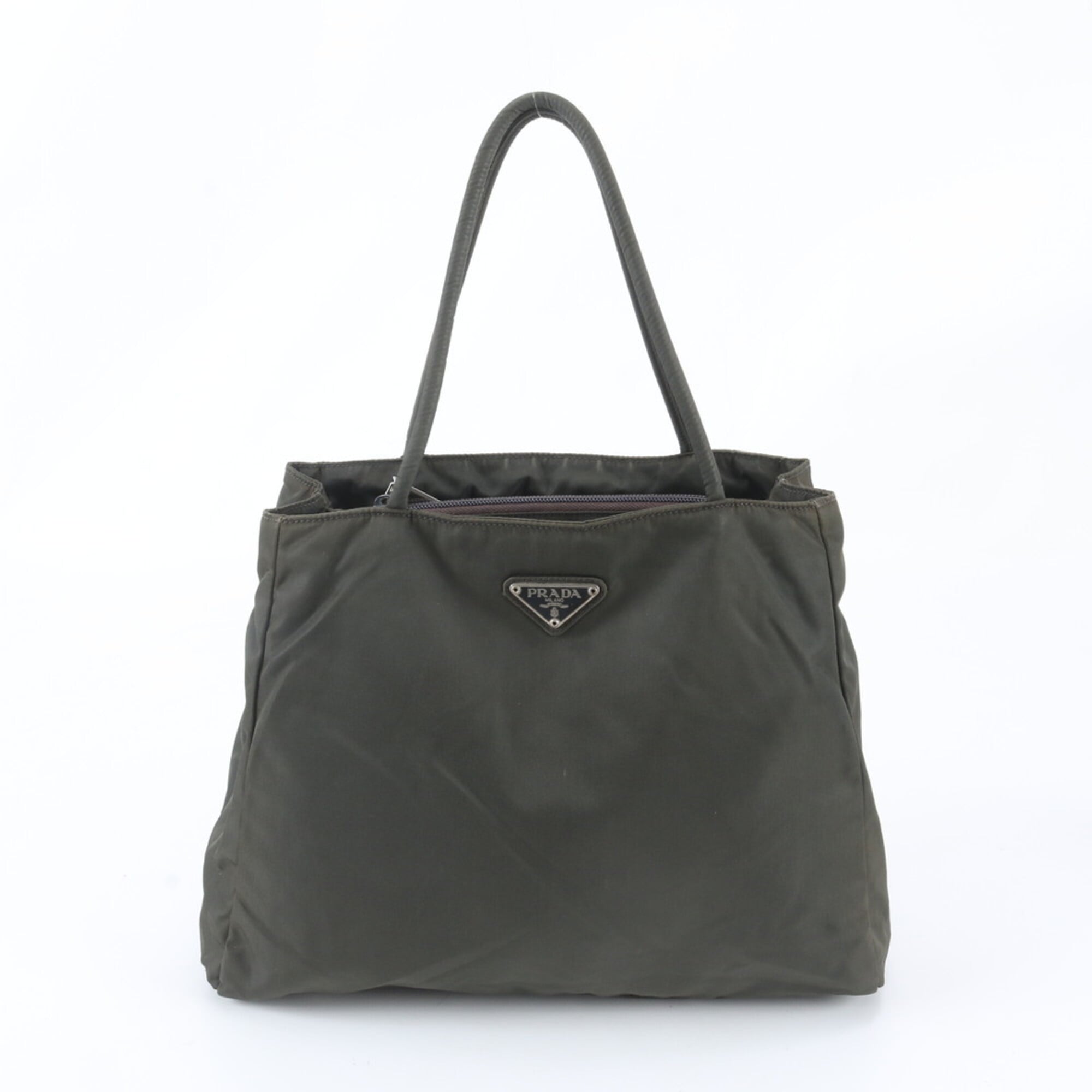 Prada Khaki Handbag Shoulder Bag Tote Bag (Pre-Owned)