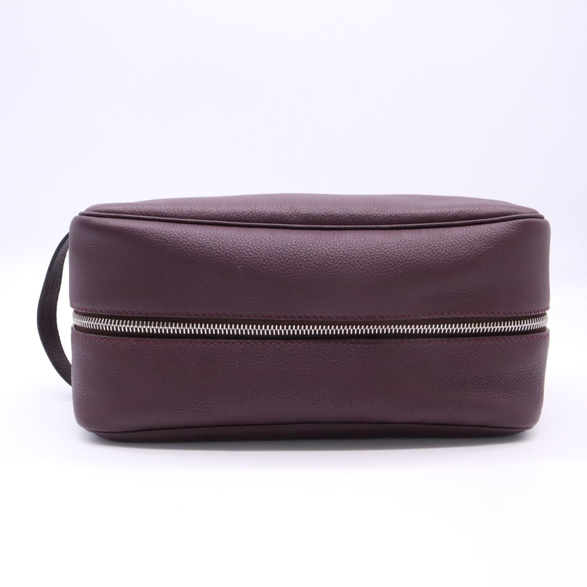 Fendi Red Color Wine Leather Clutch Bag (Pre-Owned)