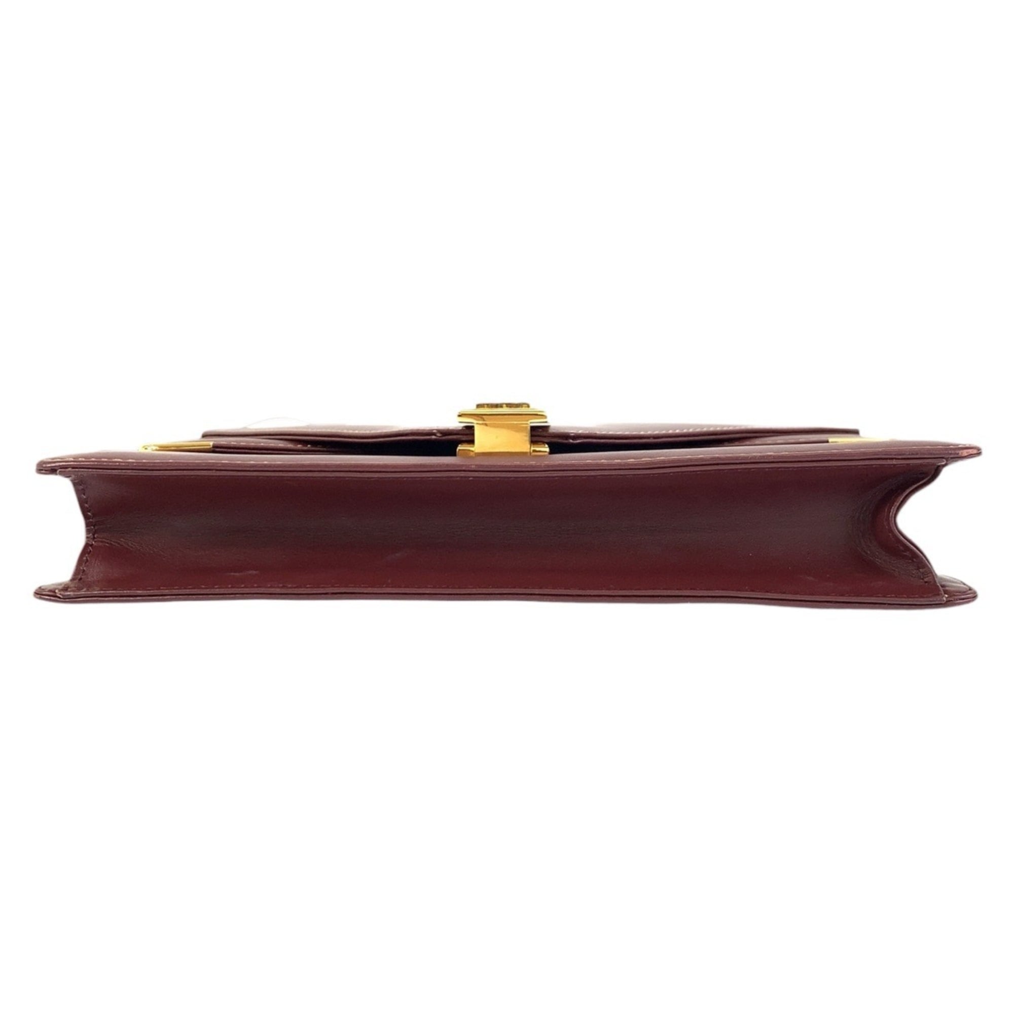 Cartier Bordeaux Leather Pochette Shoulder Bag (Pre-Owned)