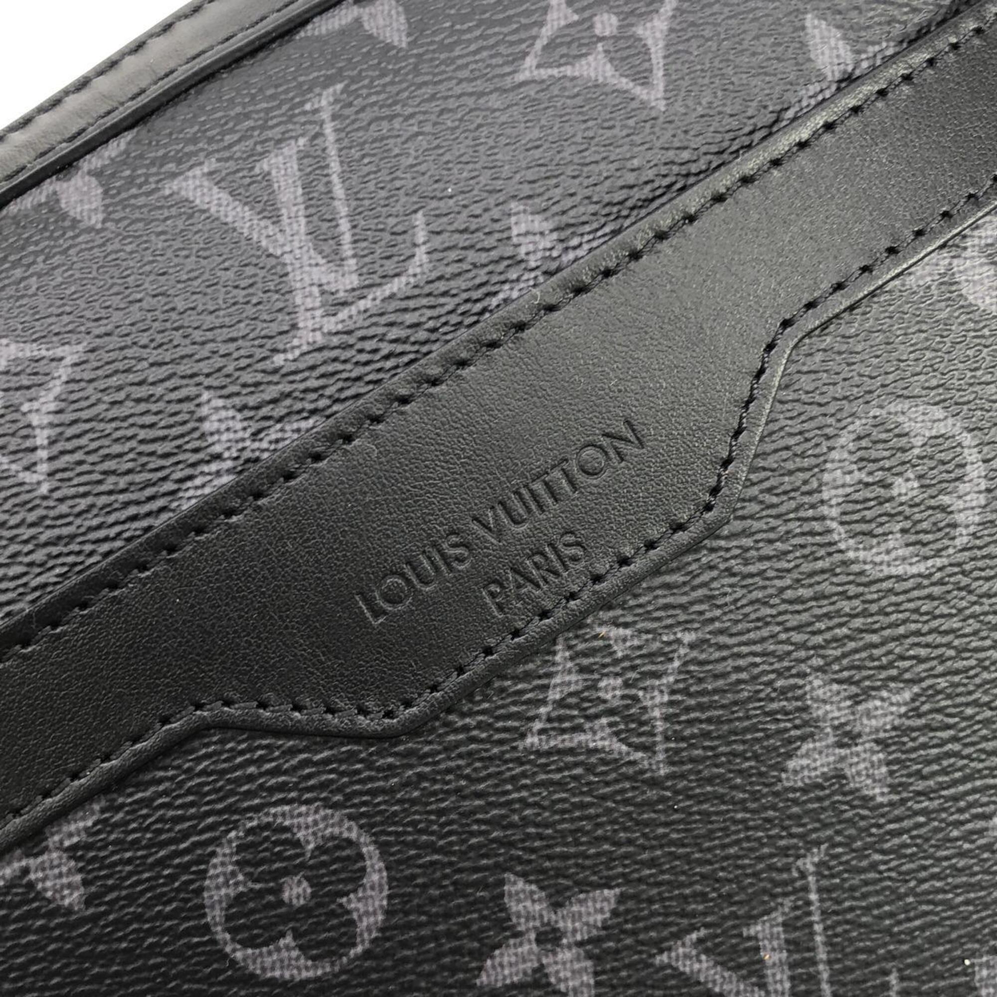 Louis Vuitton Black Gris Coated Canvas Pouch Shoulder Bag (Pre-Owned)