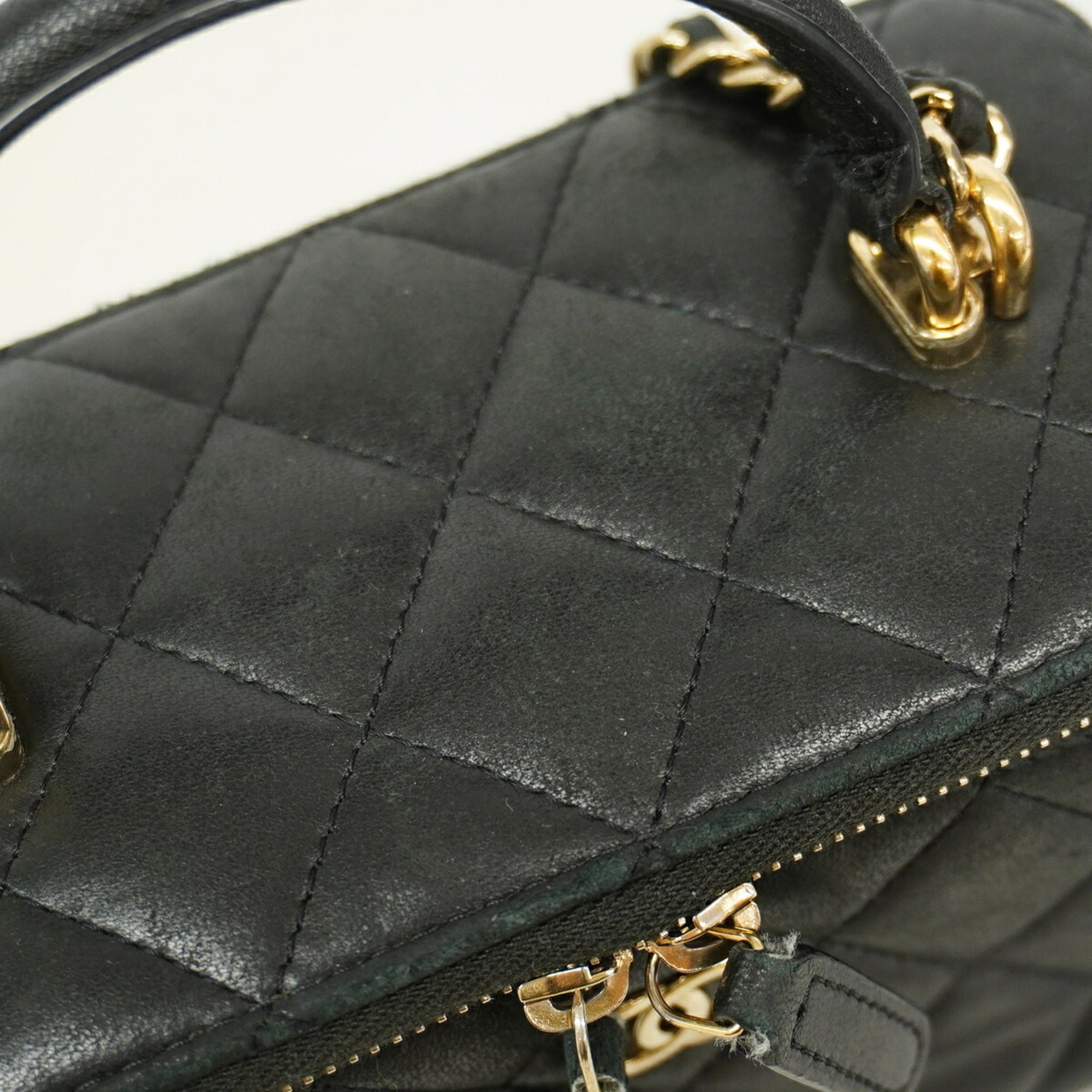 Chanel Black Leather Vanity Bag (Pre-Owned)