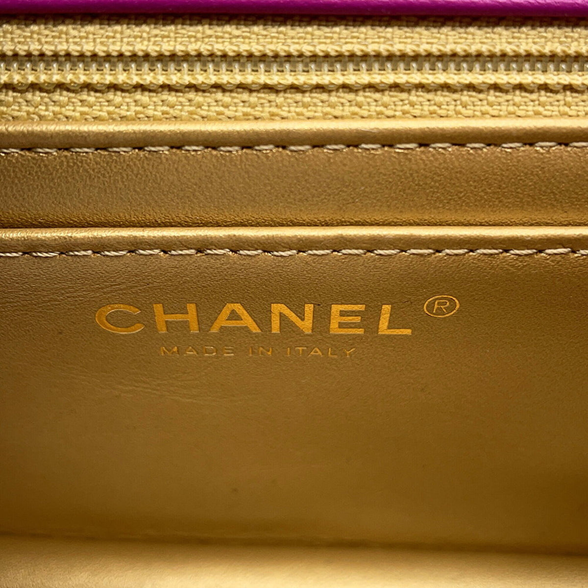 Chanel Purple Leather Handbag Shoulder Bag (Pre-Owned)