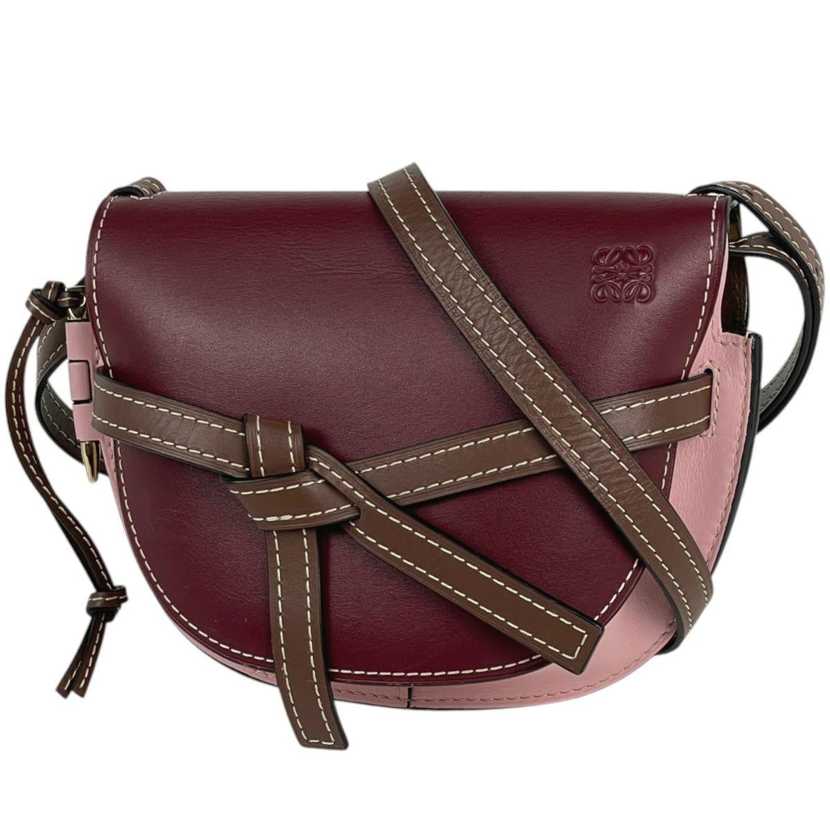Loewe Bordeaux Multi-Color Leather Shoulder Bag (Pre-Owned)