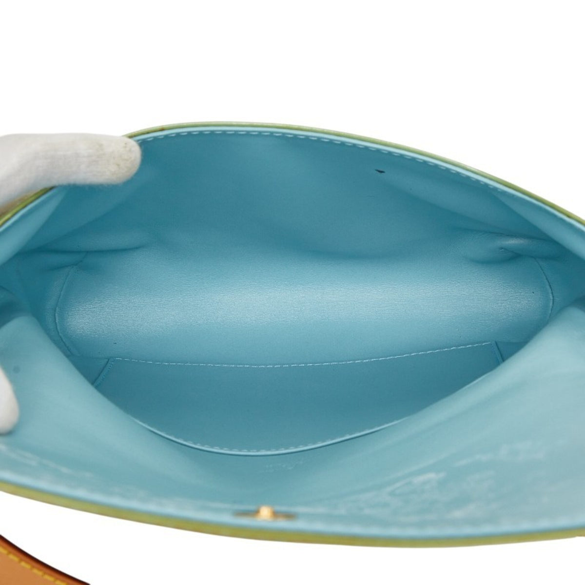 Louis Vuitton Monogram Vernis Baby Blue Green Patent Leather Shoulder Bag (Pre-Owned)