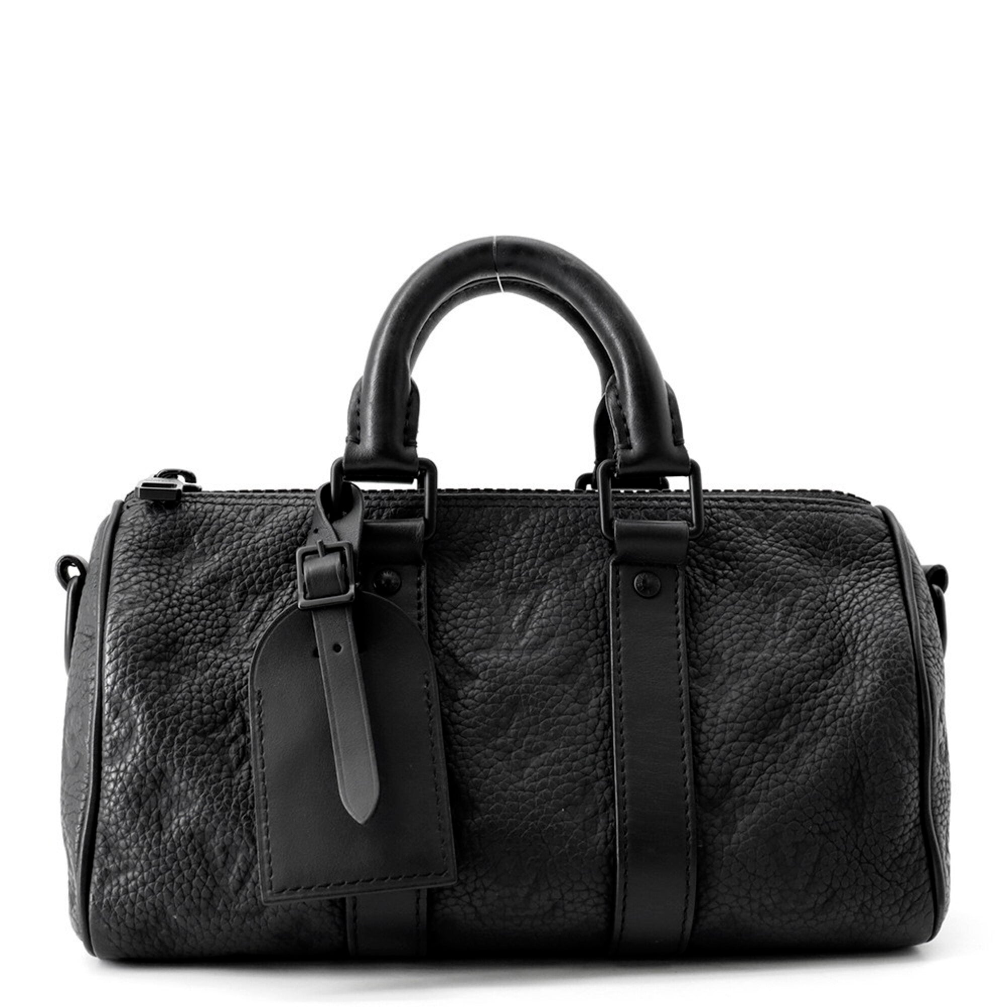 Louis Vuitton Black Noir Monogram Leather Handbag (Pre-Owned)