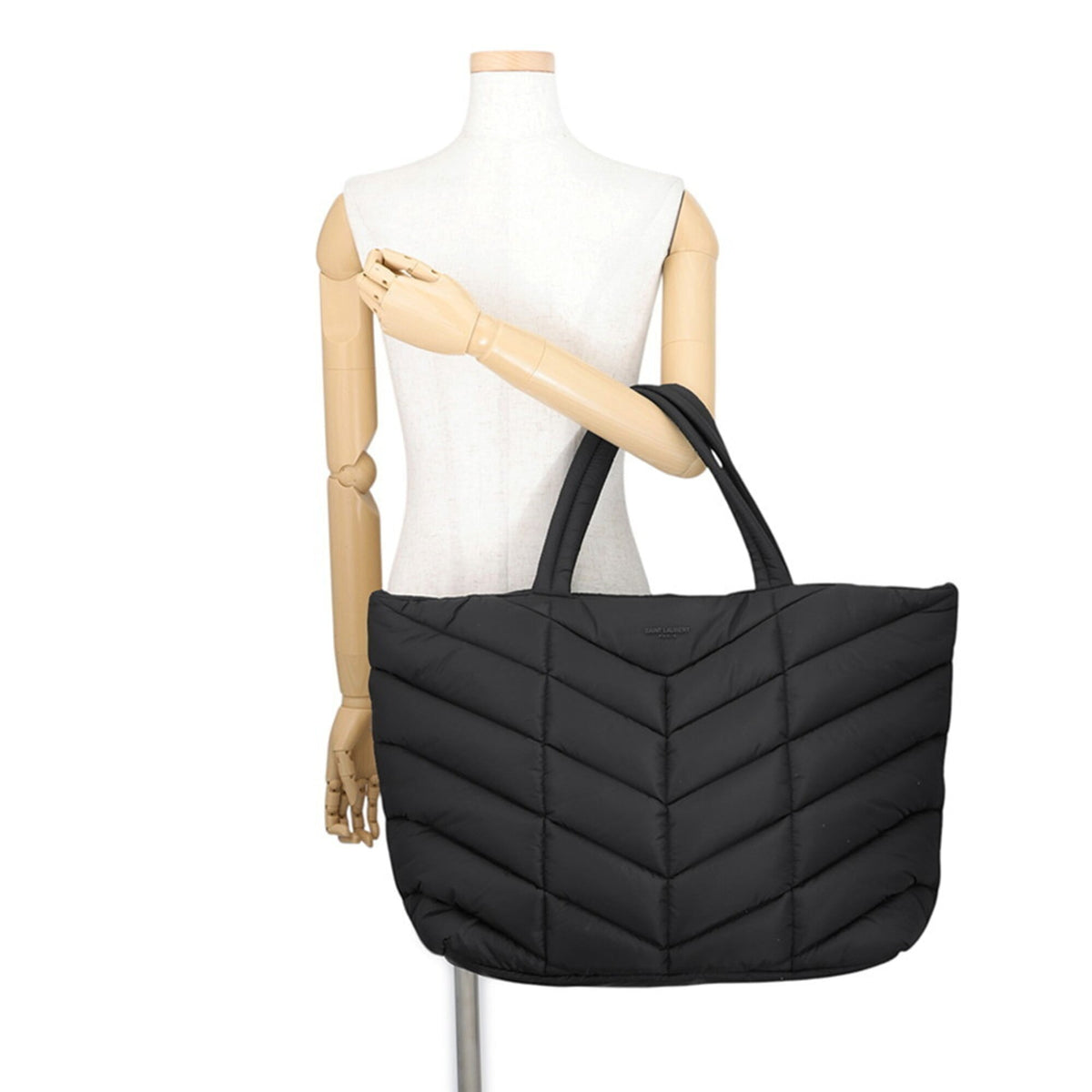 Yves Saint Laurent Black Nylon Handbag Tote Bag (Pre-Owned)