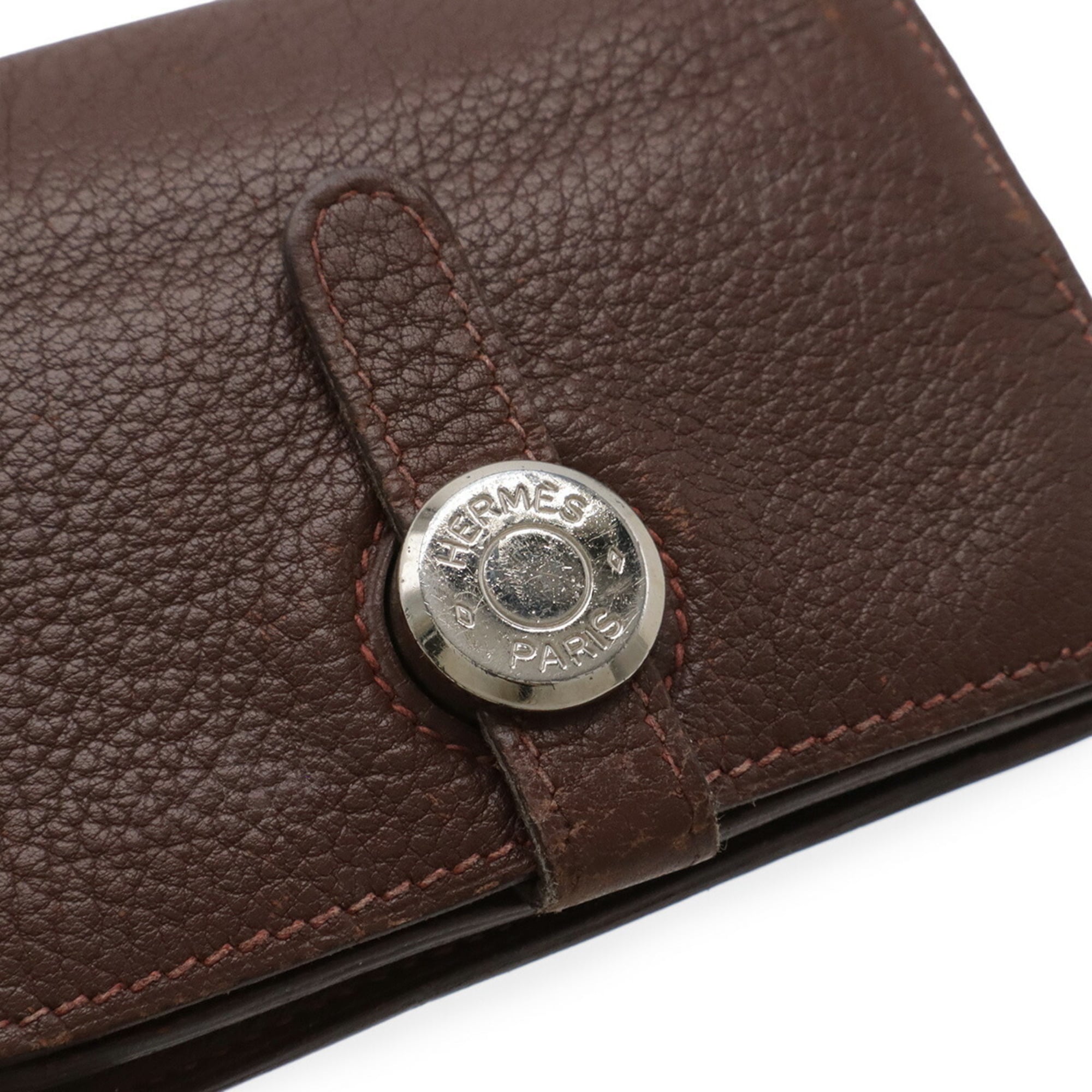 Hermes Dogon Brown Togo Leather Coin Purse/Coin Case (Pre-Owned)