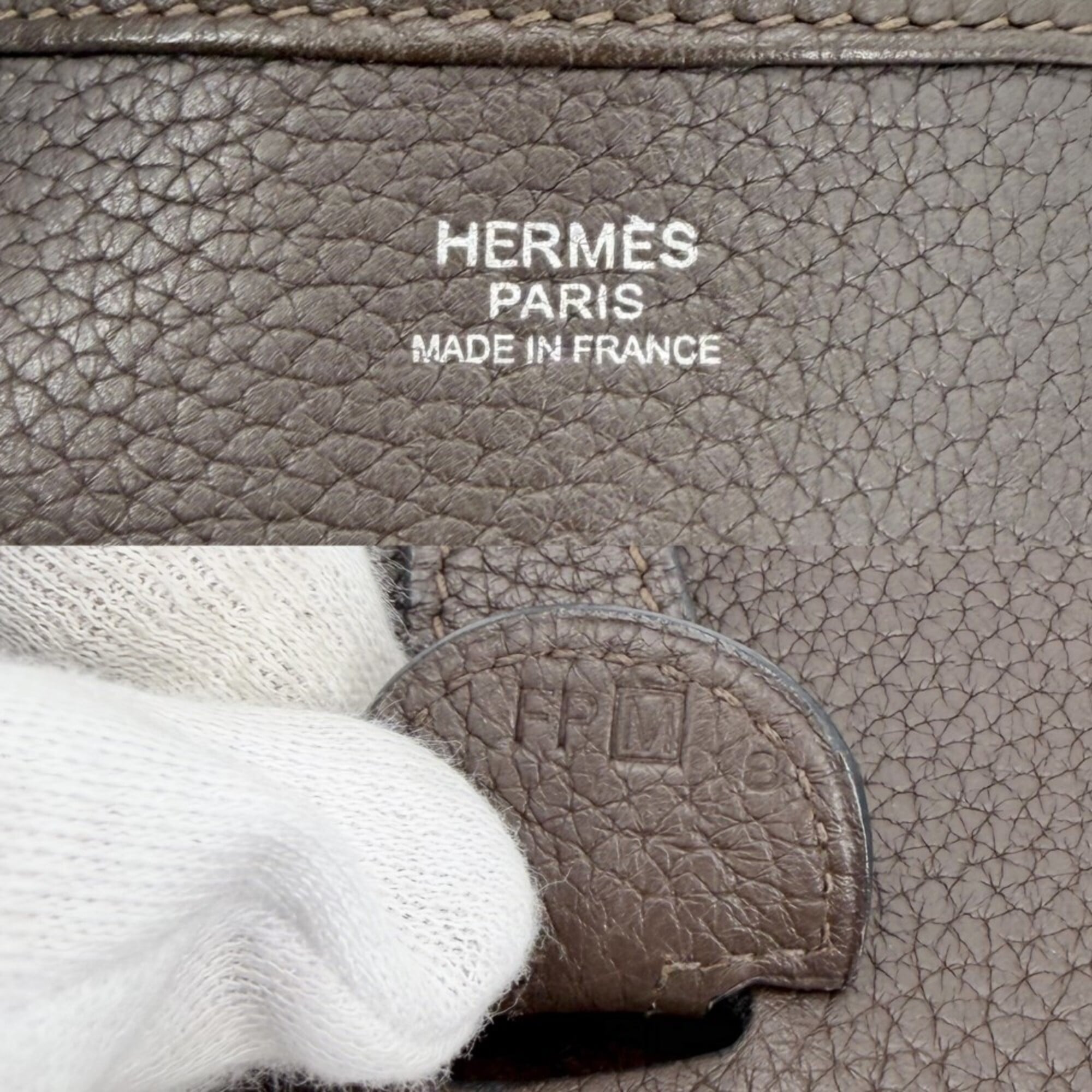 Hermes Evelyne Brown Leather Shoulder Bag (Pre-Owned)