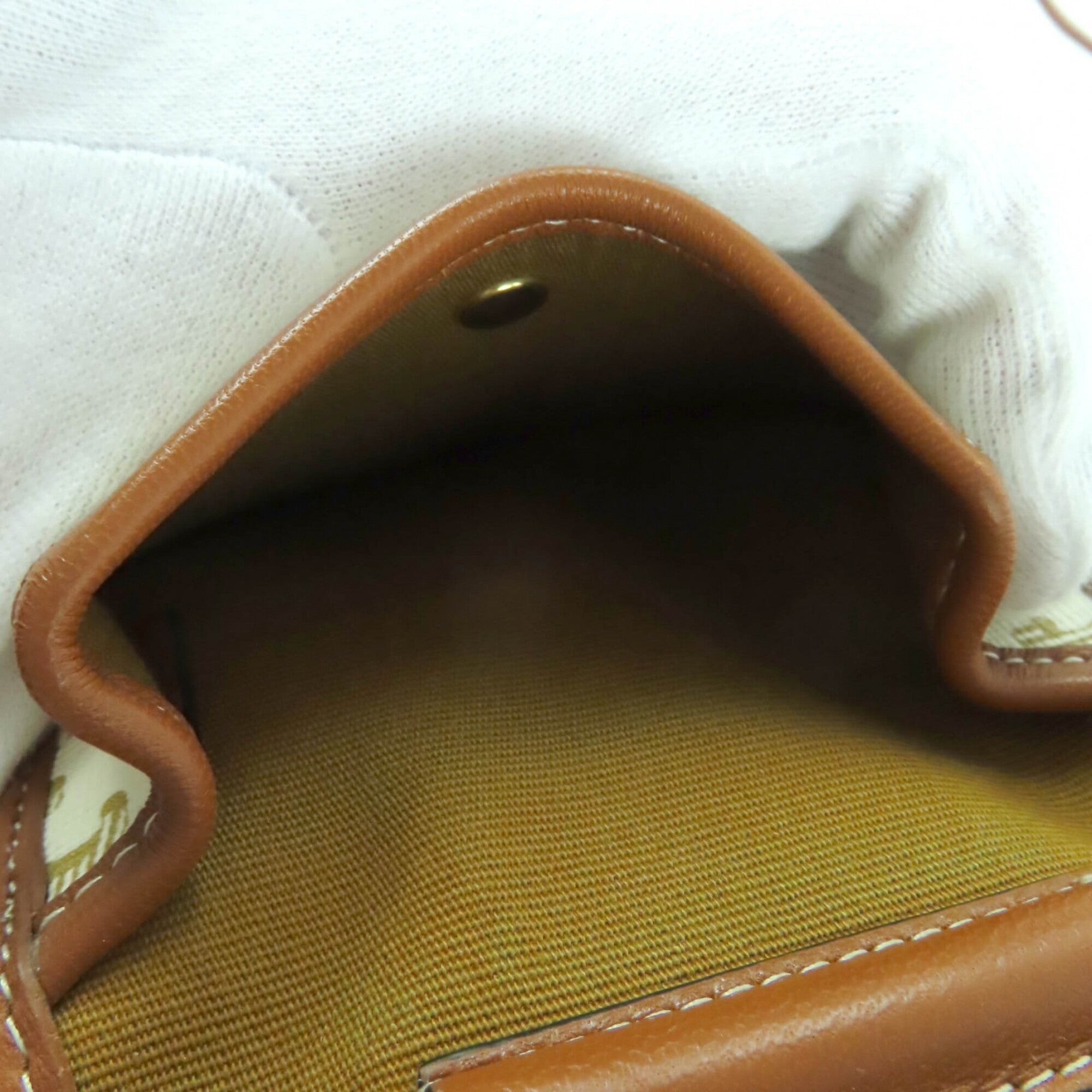 Celine Brown White Pvc Leather Coin Purse/Coin Case (Pre-Owned)