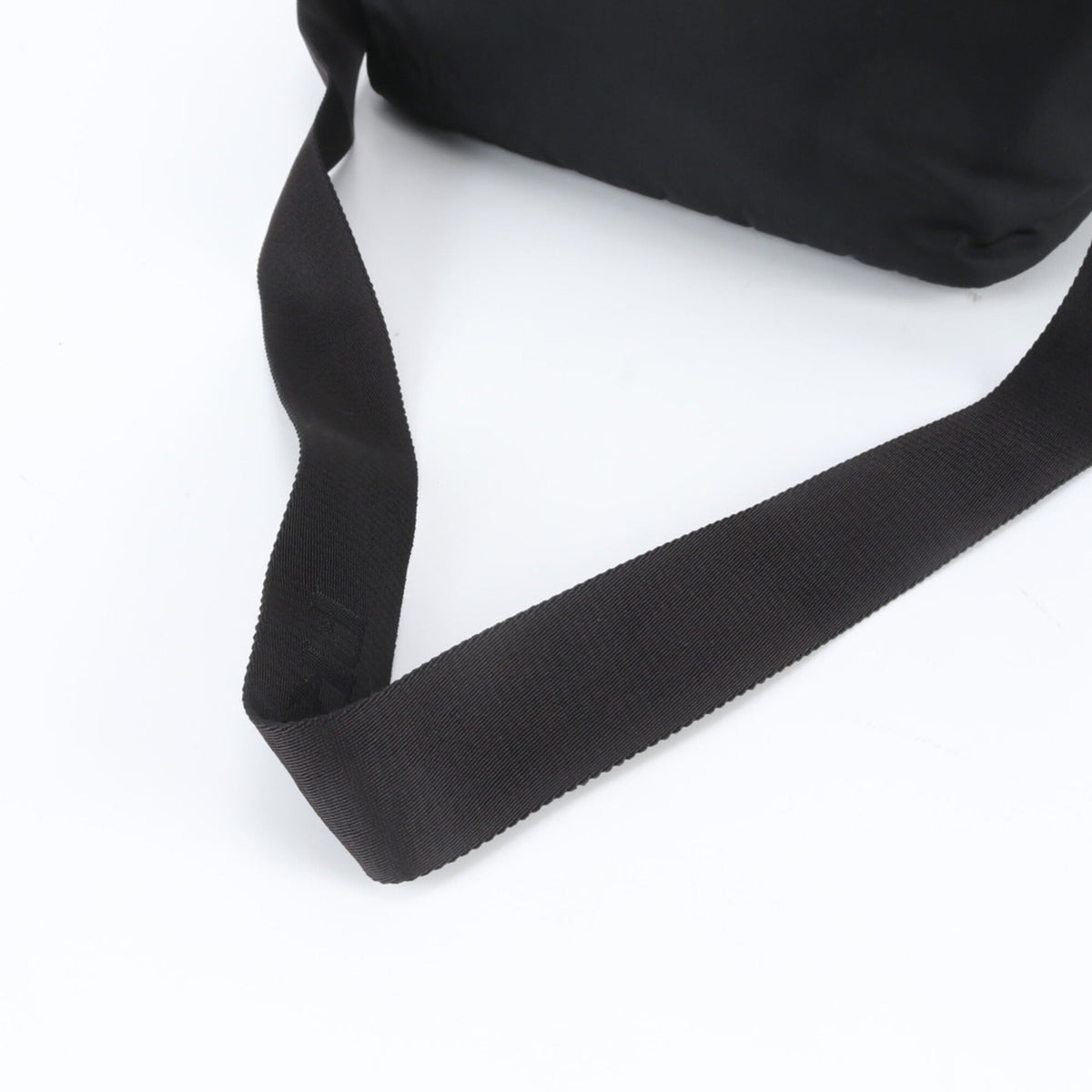 Prada Black Khaki Leather Nylon Shoulder Bag Tote Bag (Pre-Owned)