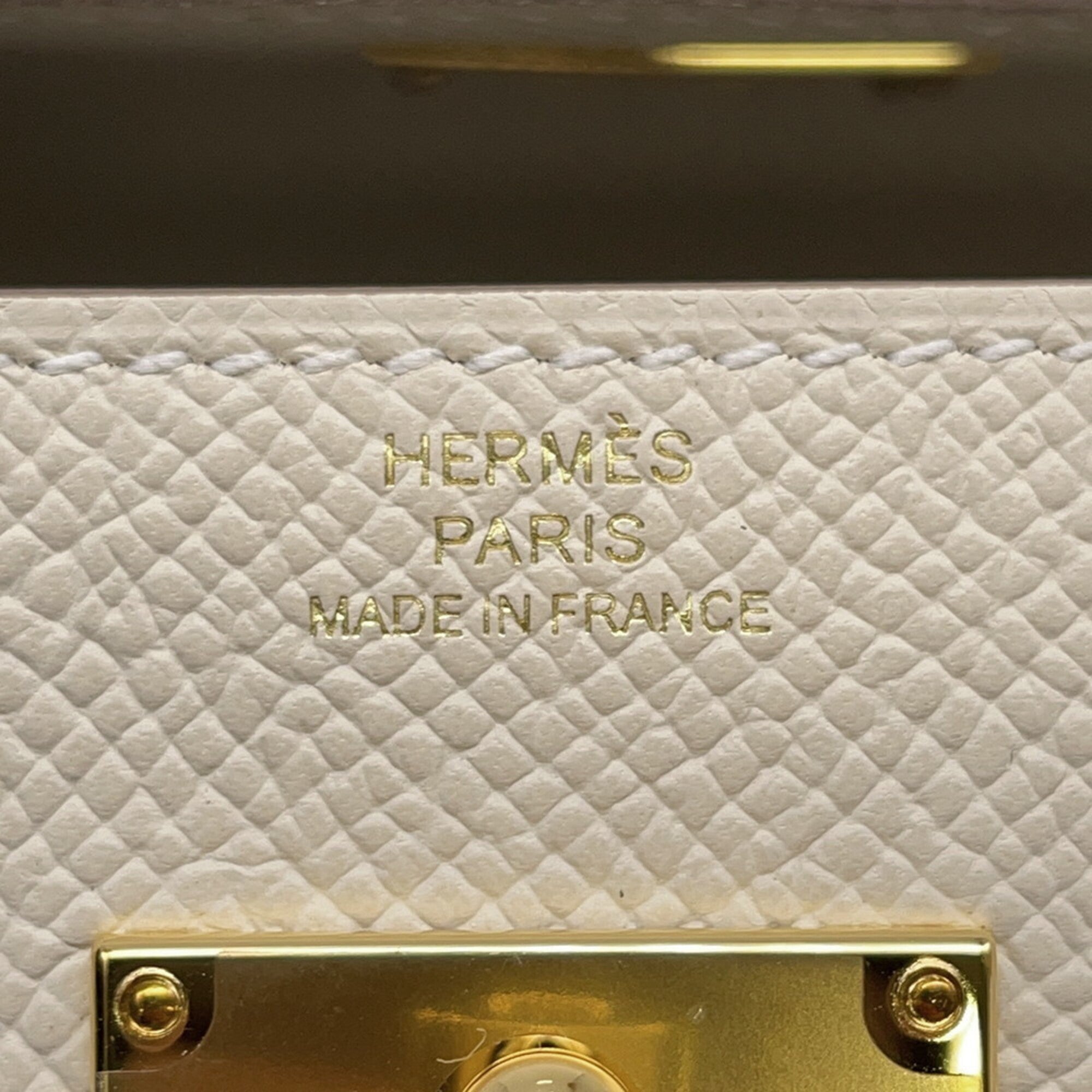 Hermes Cream Ivory Epsom Leather Chain/Shoulder Wallet (Pre-Owned)