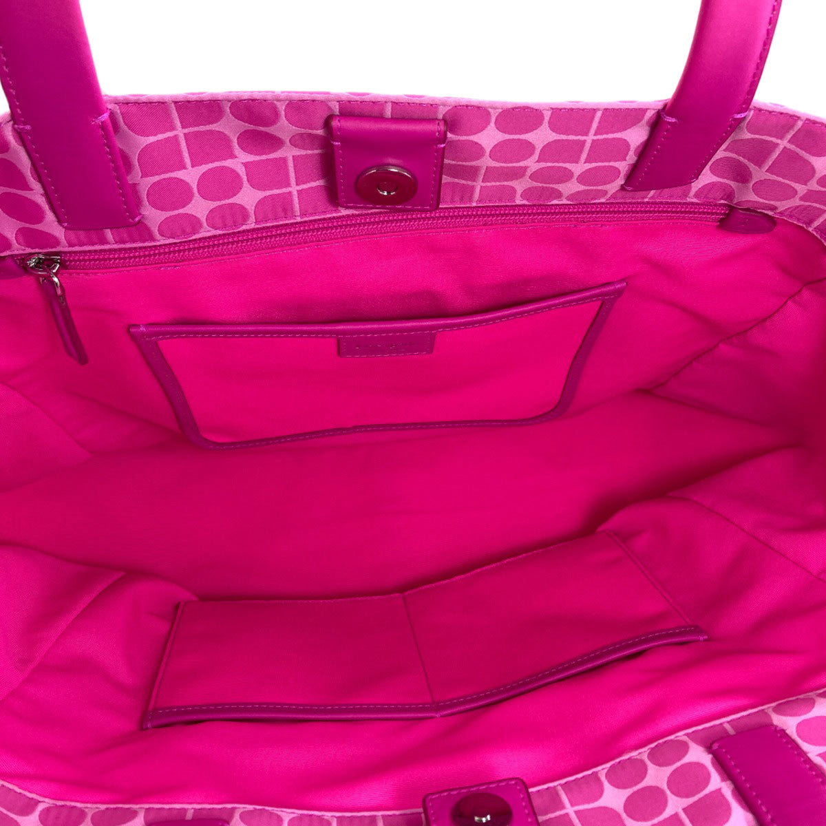 Kate Spade Pink Polyester Leather Tote Bag (Pre-Owned)