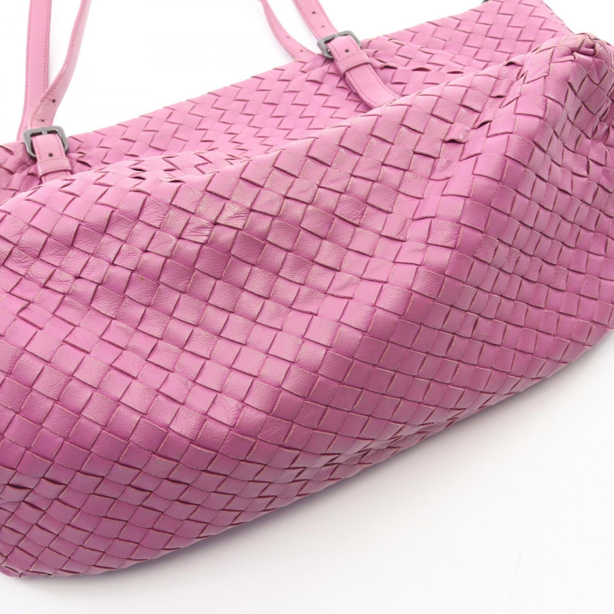 Bottega Veneta Purple Intrecciato Handbag Tote Bag (Pre-Owned)