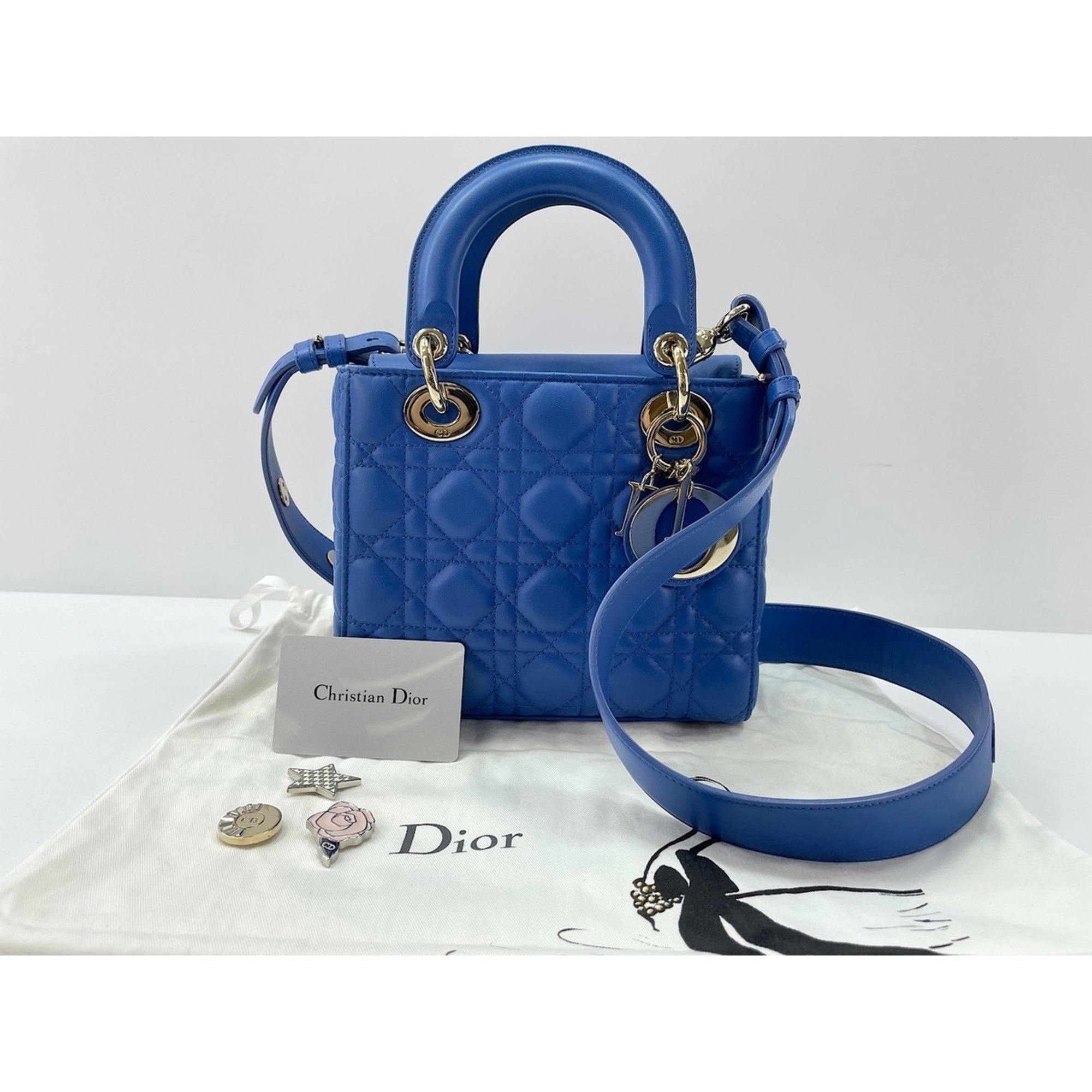 Christian Dior Blue Leather Handbag (Pre-Owned)