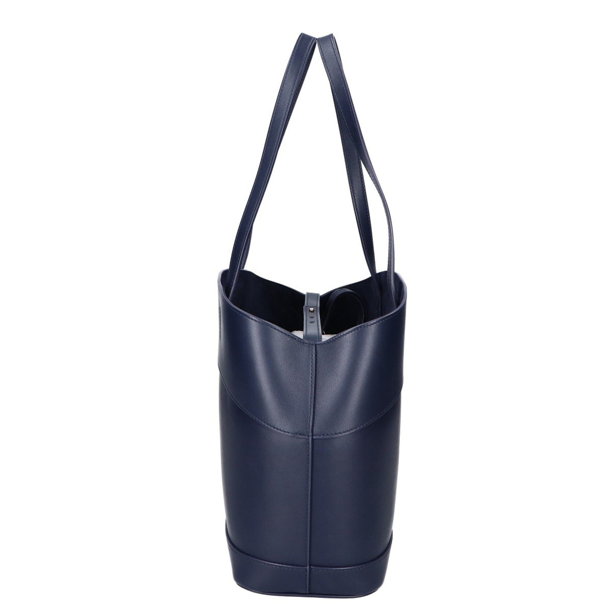 Salvatore Ferragamo Navy Leather Tote Bag (Pre-Owned)
