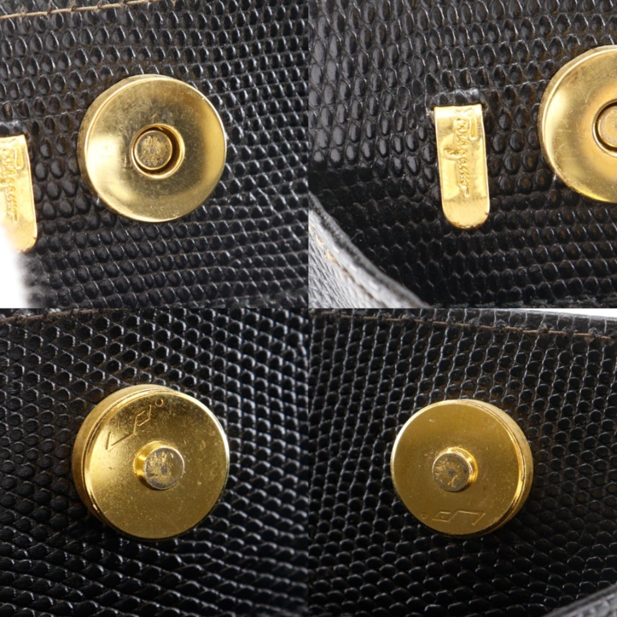 Salvatore Ferragamo Black Leather Handbag (Pre-Owned)