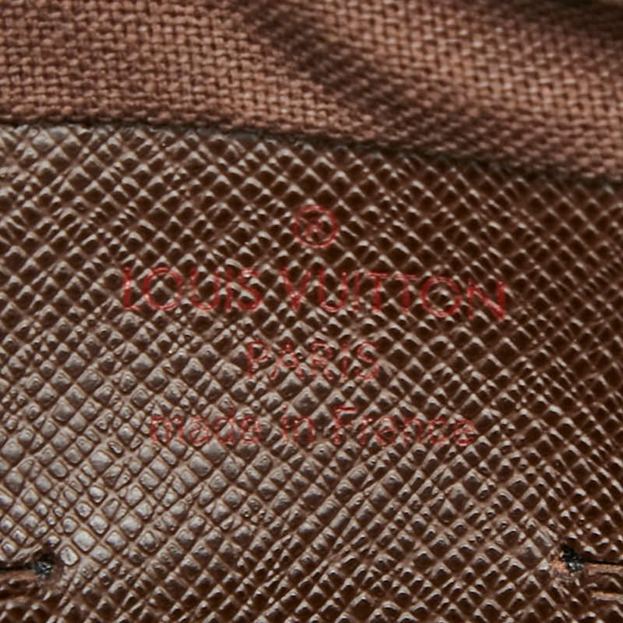 Louis Vuitton Brown Damier Canvas Pvc Leather Clutch Bag Pochette (Pre-Owned)