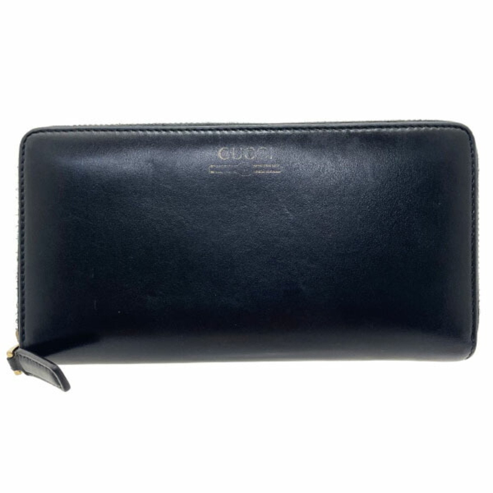 Gucci Black Leather Long Wallet (Bi-Fold) (Pre-Owned)