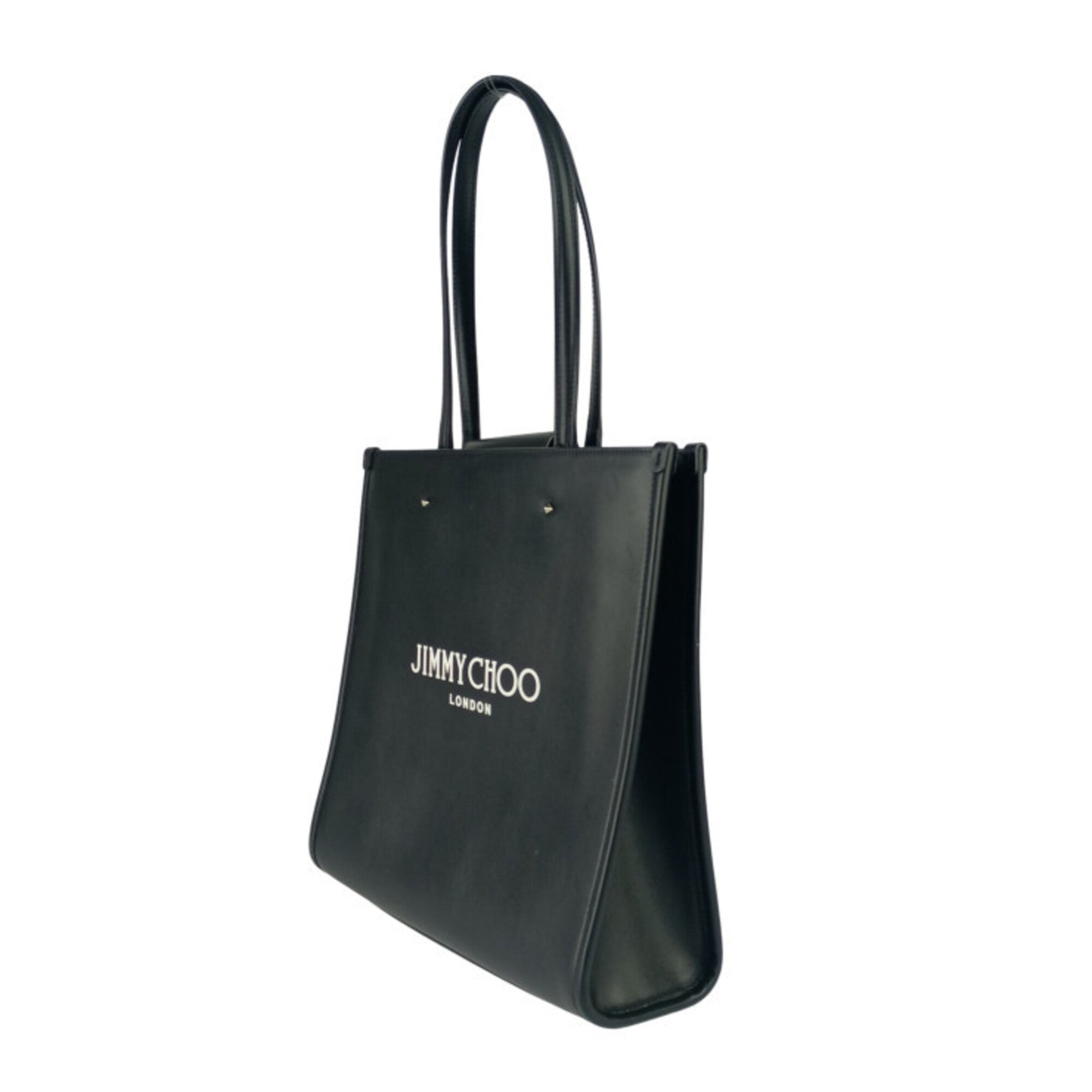 Jimmy Choo Black Leather Tote Bag (Pre-Owned)