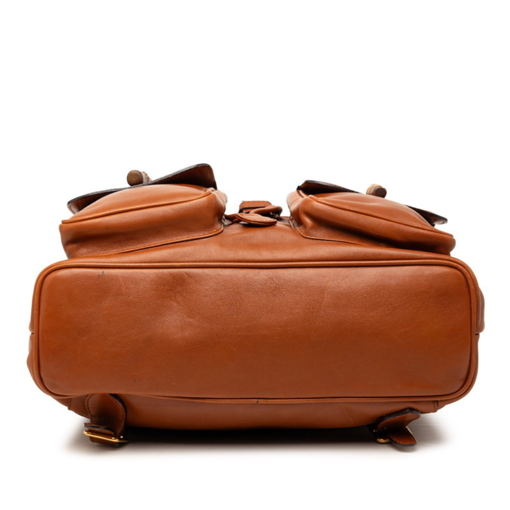 Gucci Brown Leather Backpack (Pre-Owned)