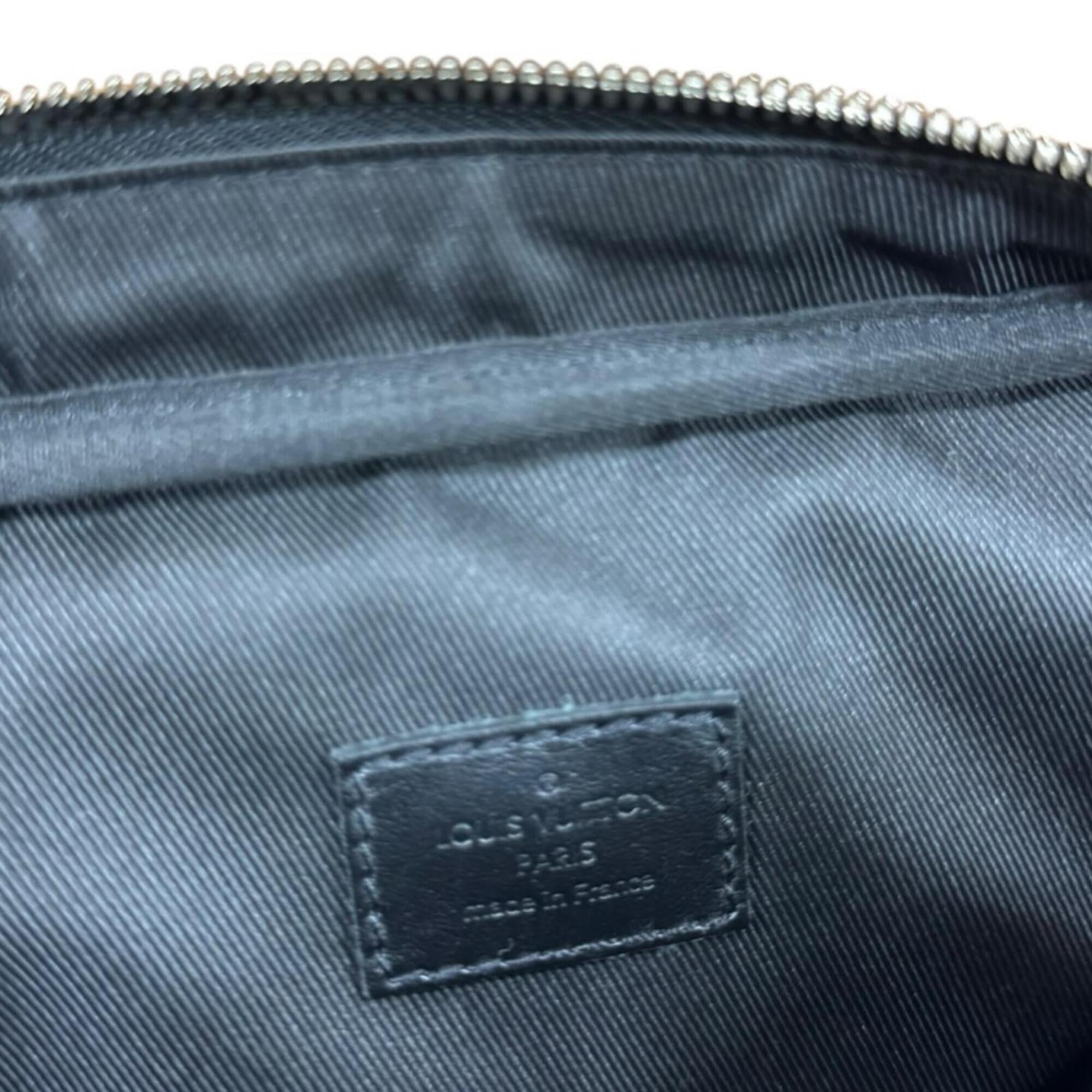 Louis Vuitton Black Gray Damier Graphite Canvas Pouch Shoulder Bag (Pre-Owned)