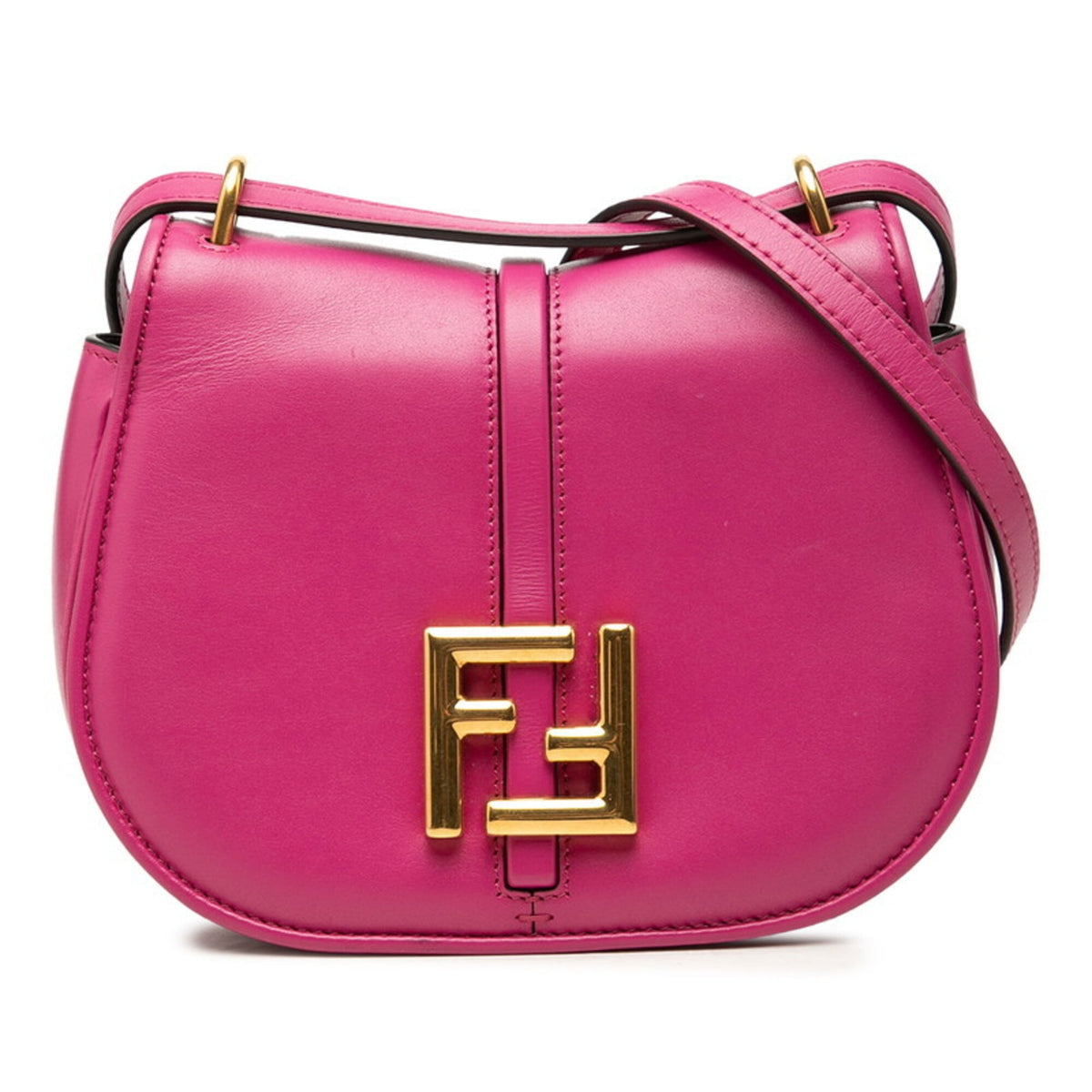 Fendi Pink Leather Shoulder Bag (Pre-Owned)