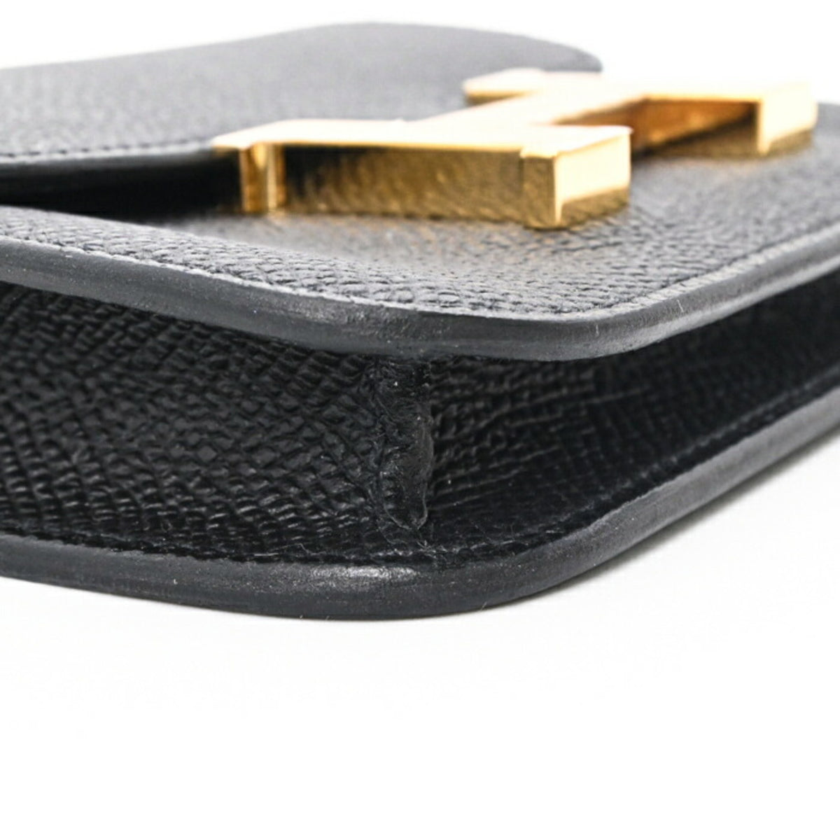Hermes Constance Black Epsom Leather Wallet (Bi-Fold) (Pre-Owned)