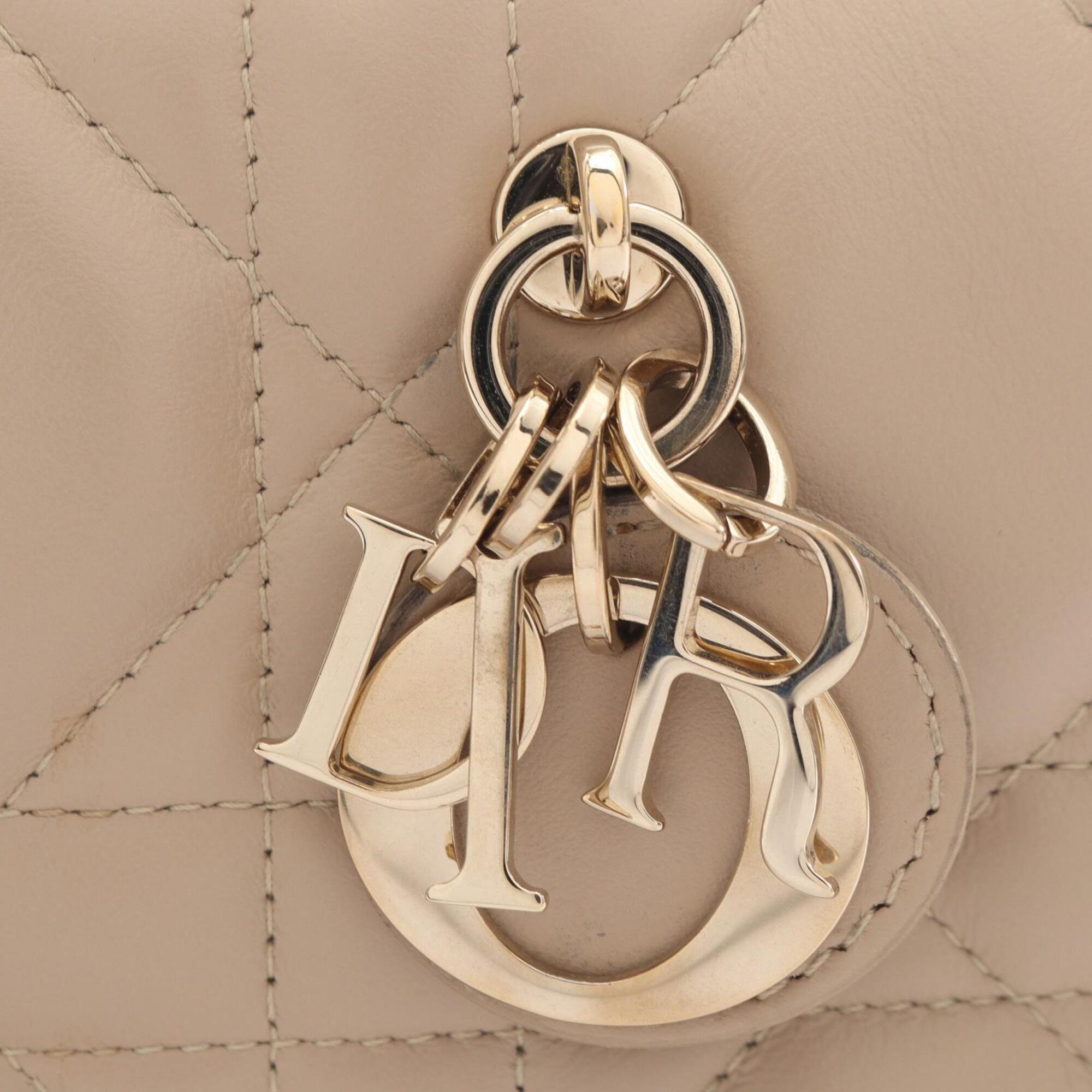 Christian Dior Beige Leather Handbag (Pre-Owned)
