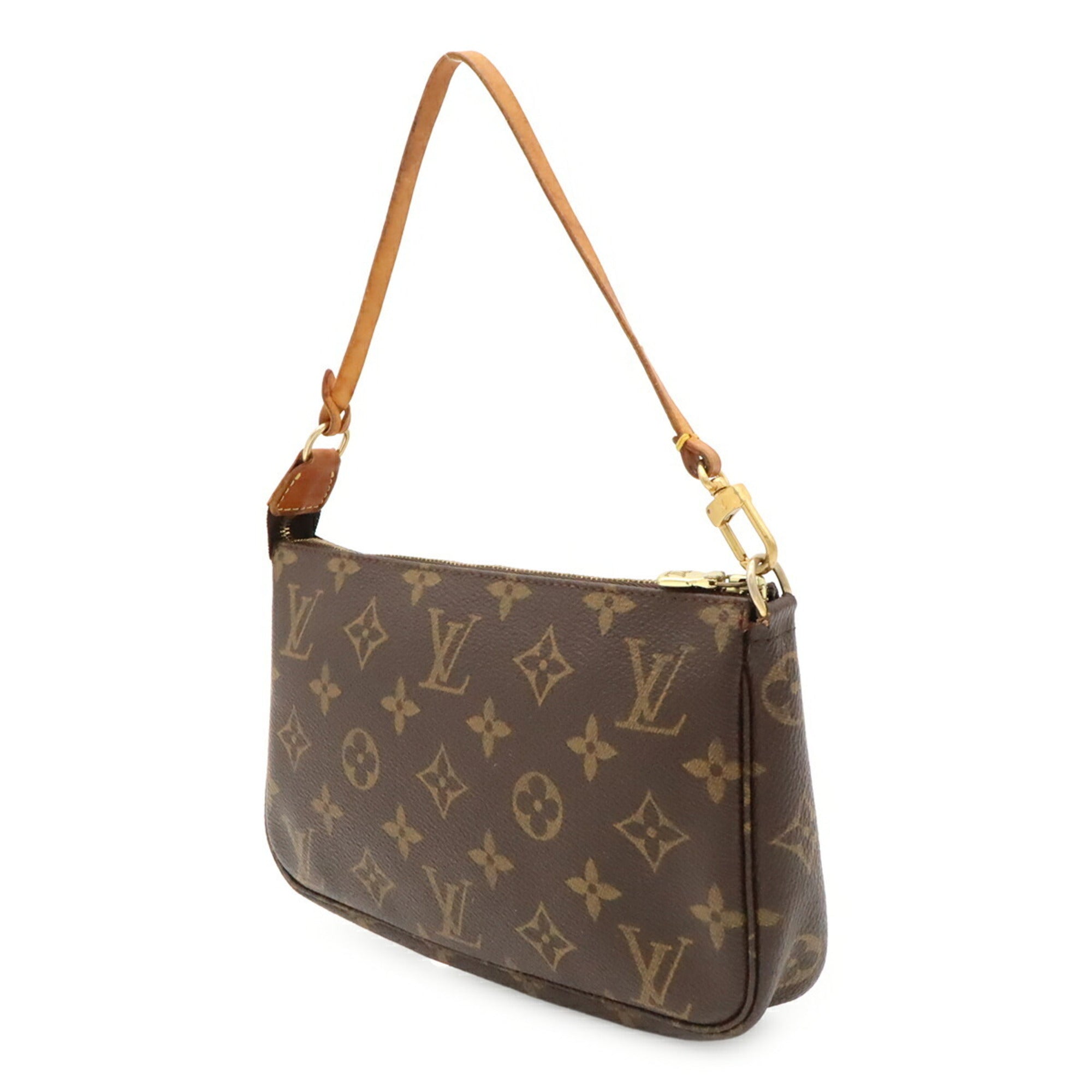 Louis Vuitton Brown Monogram Canvas Handbag Pochette Pouch (Pre-Owned)