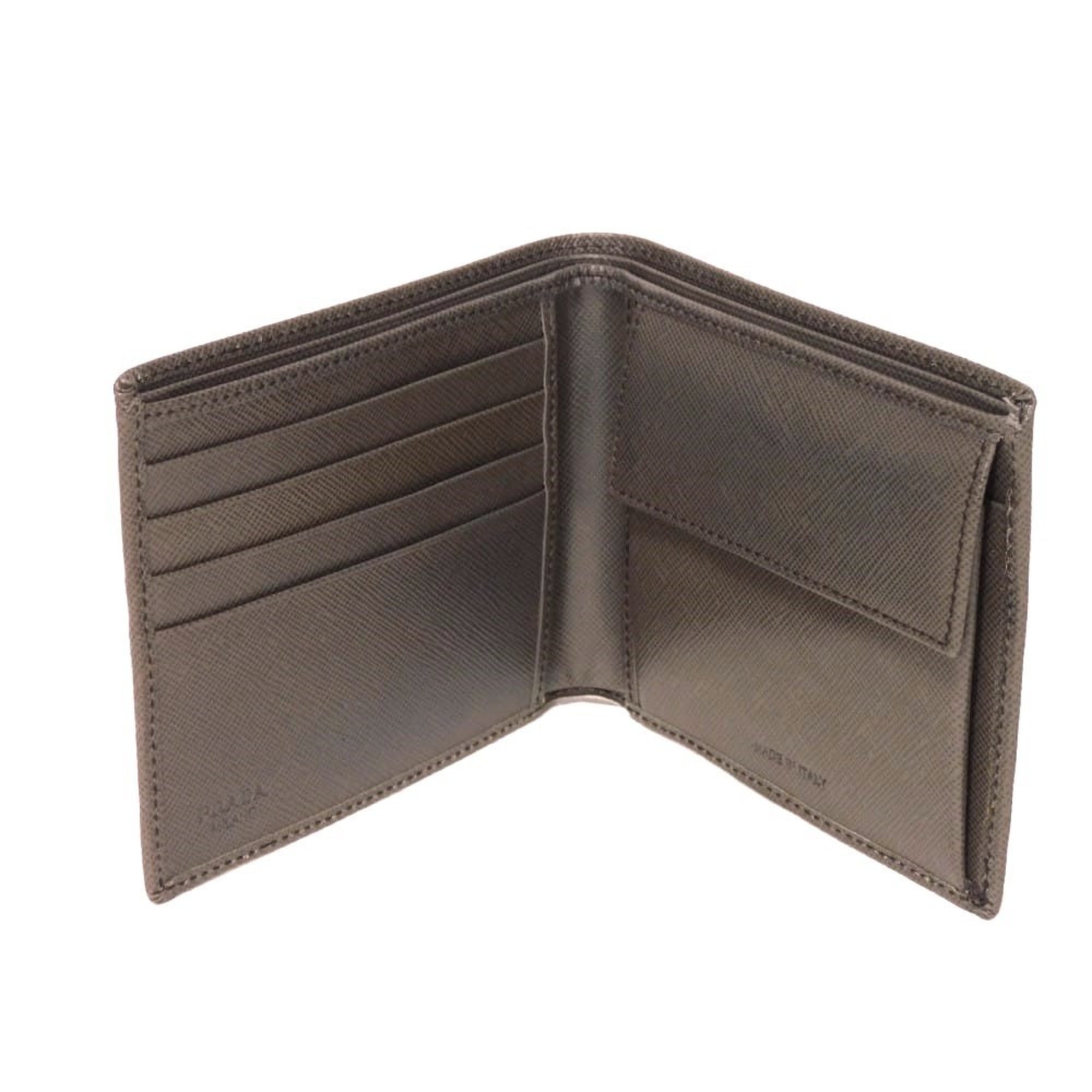 Prada Saffiano Brown Saffiano Wallet (Bi-Fold) (Pre-Owned)