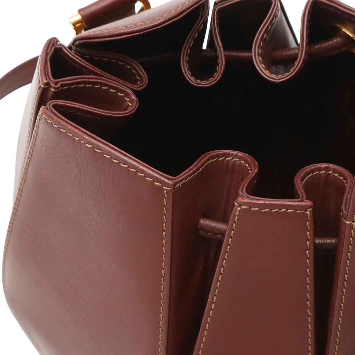 Cartier Must Bordeaux Leather Shoulder Bag (Pre-Owned)