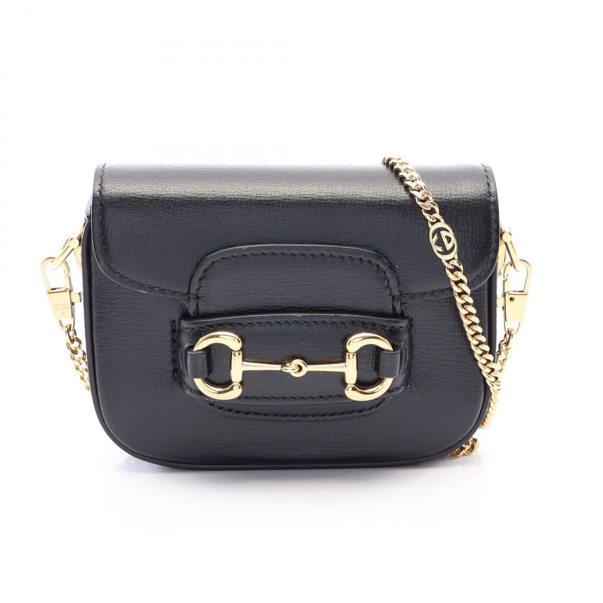Gucci Black Leather Handbag Shoulder Bag (Pre-Owned)