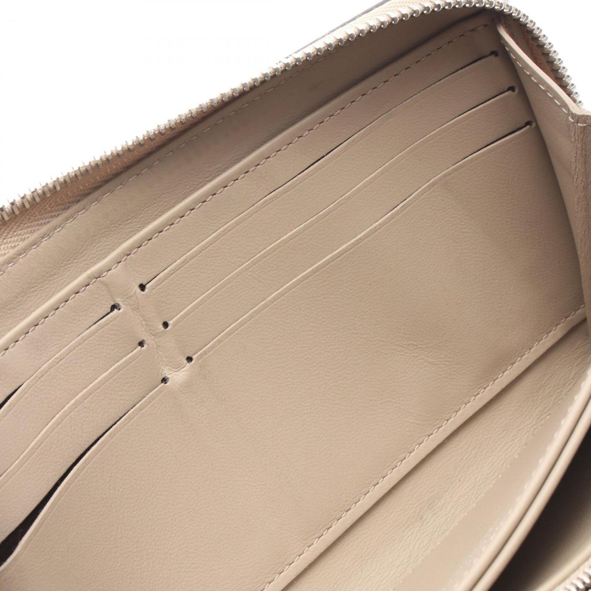 Louis Vuitton Beige Mahina Leather Leather Long Wallet (Bi-Fold) (Pre-Owned)