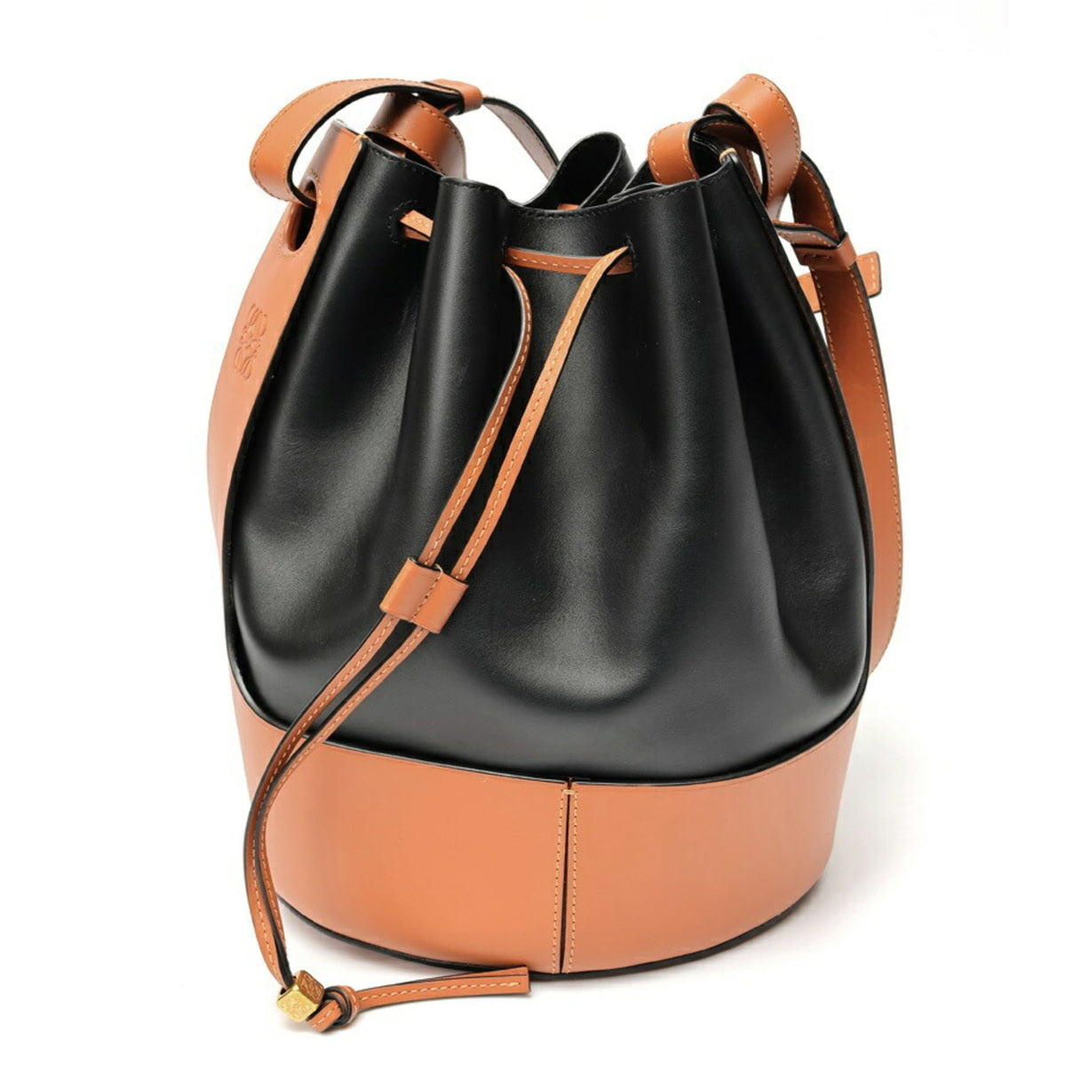 Loewe Black Brown Leather Shoulder Bag (Pre-Owned)