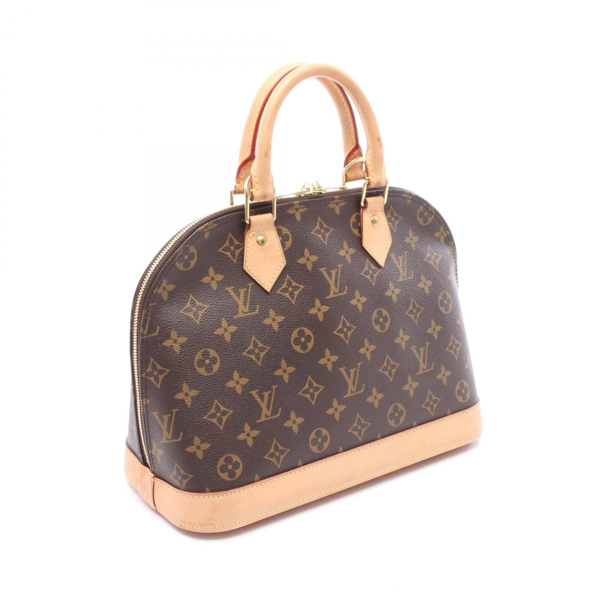 Louis Vuitton Brown Coated Canvas Pvc Monogram Leather Handbag (Pre-Owned)