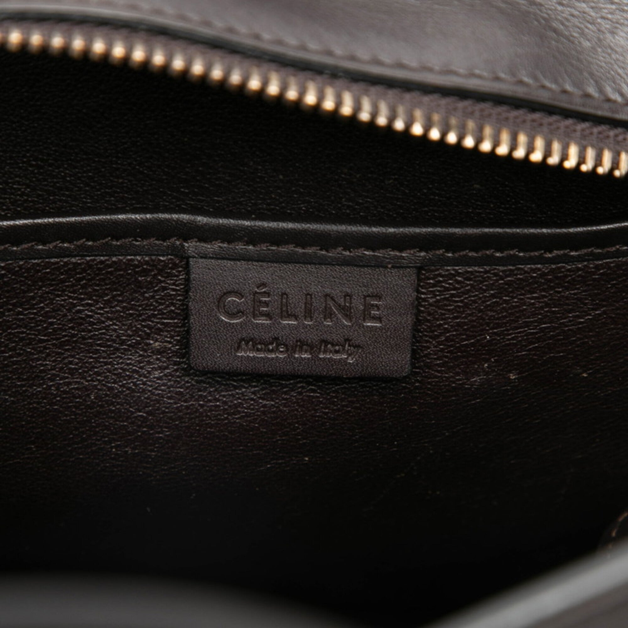 Celine Bordeaux Brown Red Color Leather Handbag Shoulder Bag (Pre-Owned)