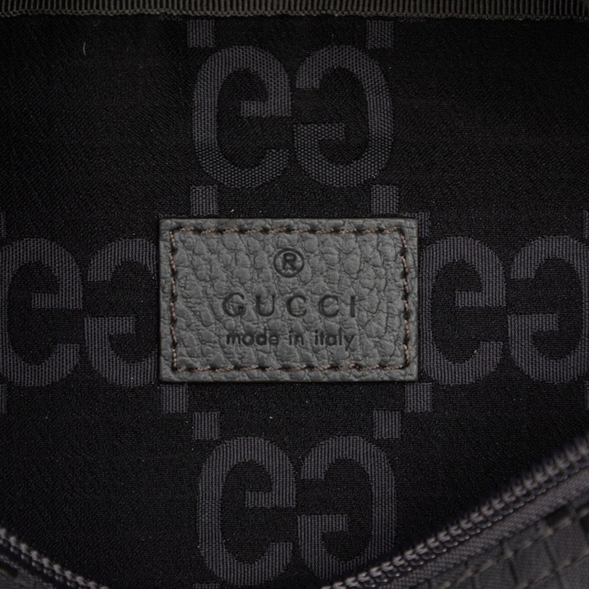 Gucci Gray Nylon Leather Fanny Pack (Pre-Owned)
