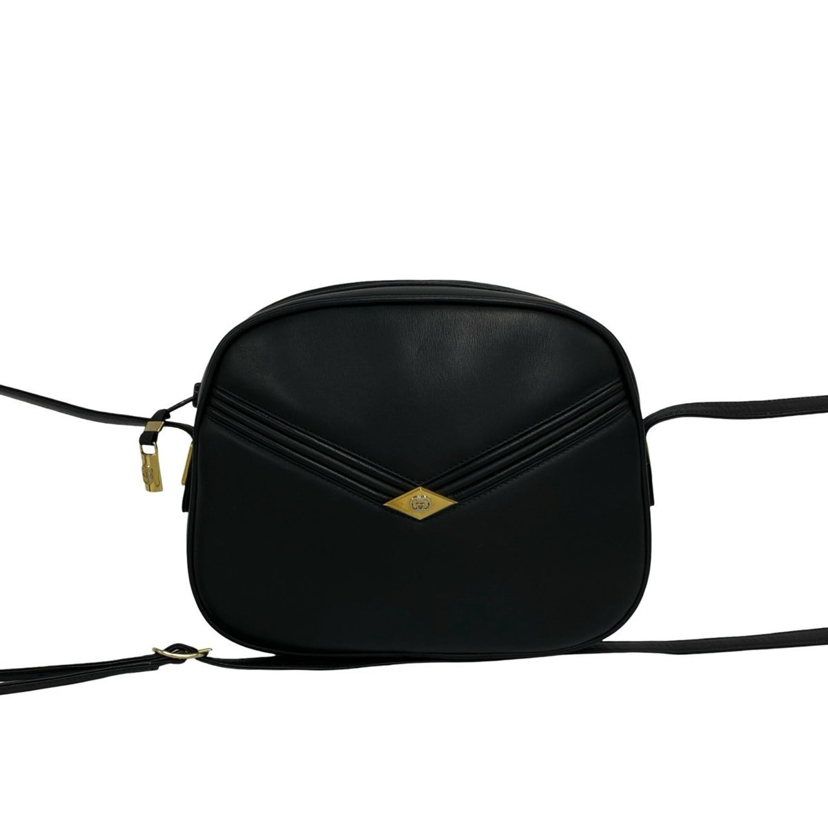 Gucci Black Leather Pochette Shoulder Bag (Pre-Owned)
