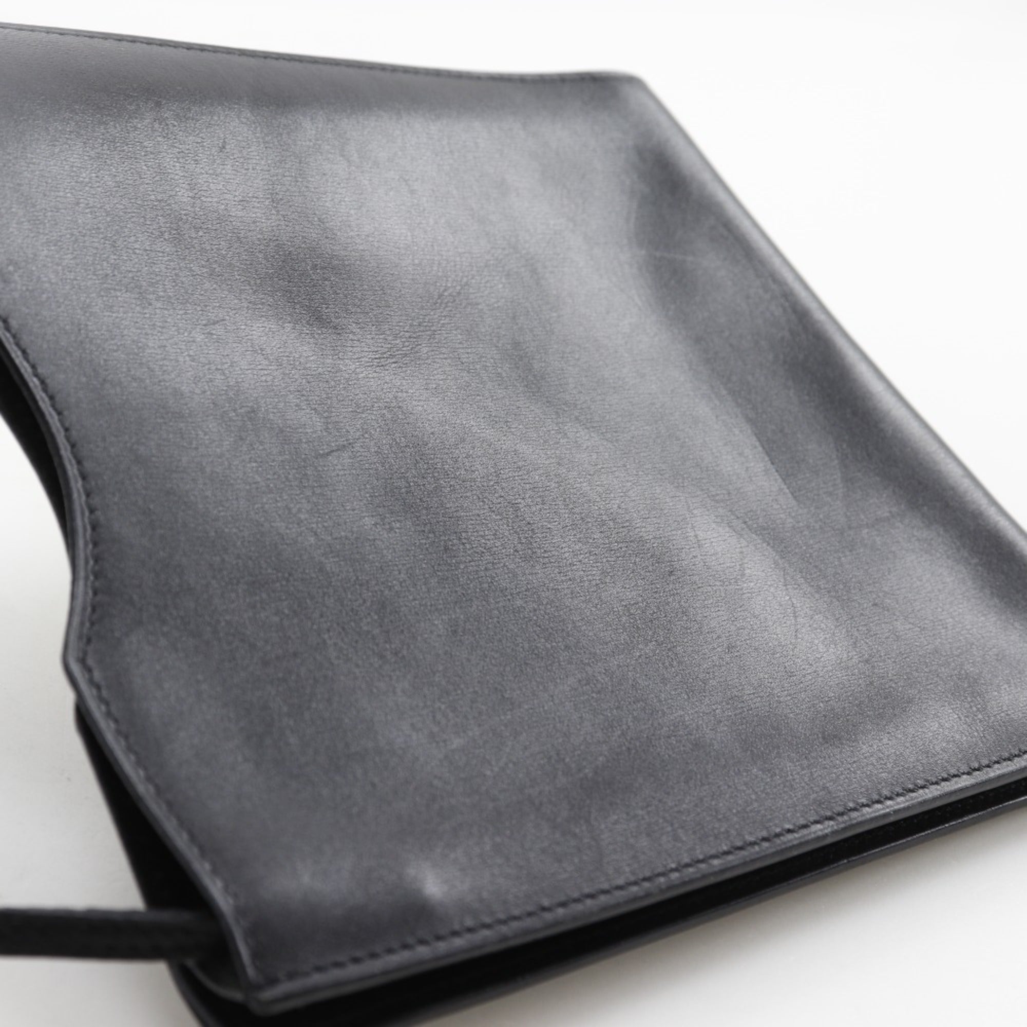 Hermes Black Leather Shoulder Bag (Pre-Owned)