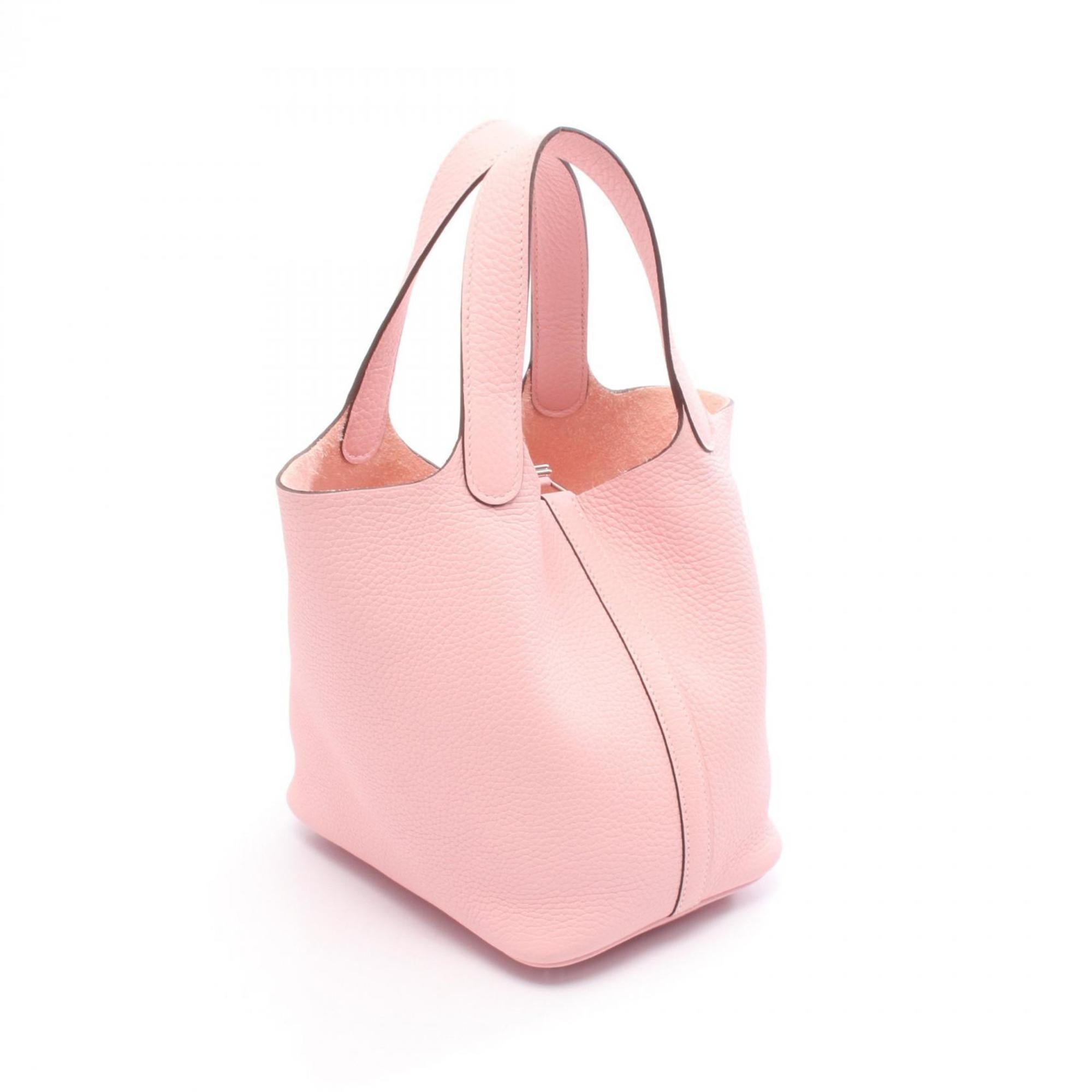 Hermes Pink Rose Sakura Leather Handbag (Pre-Owned)