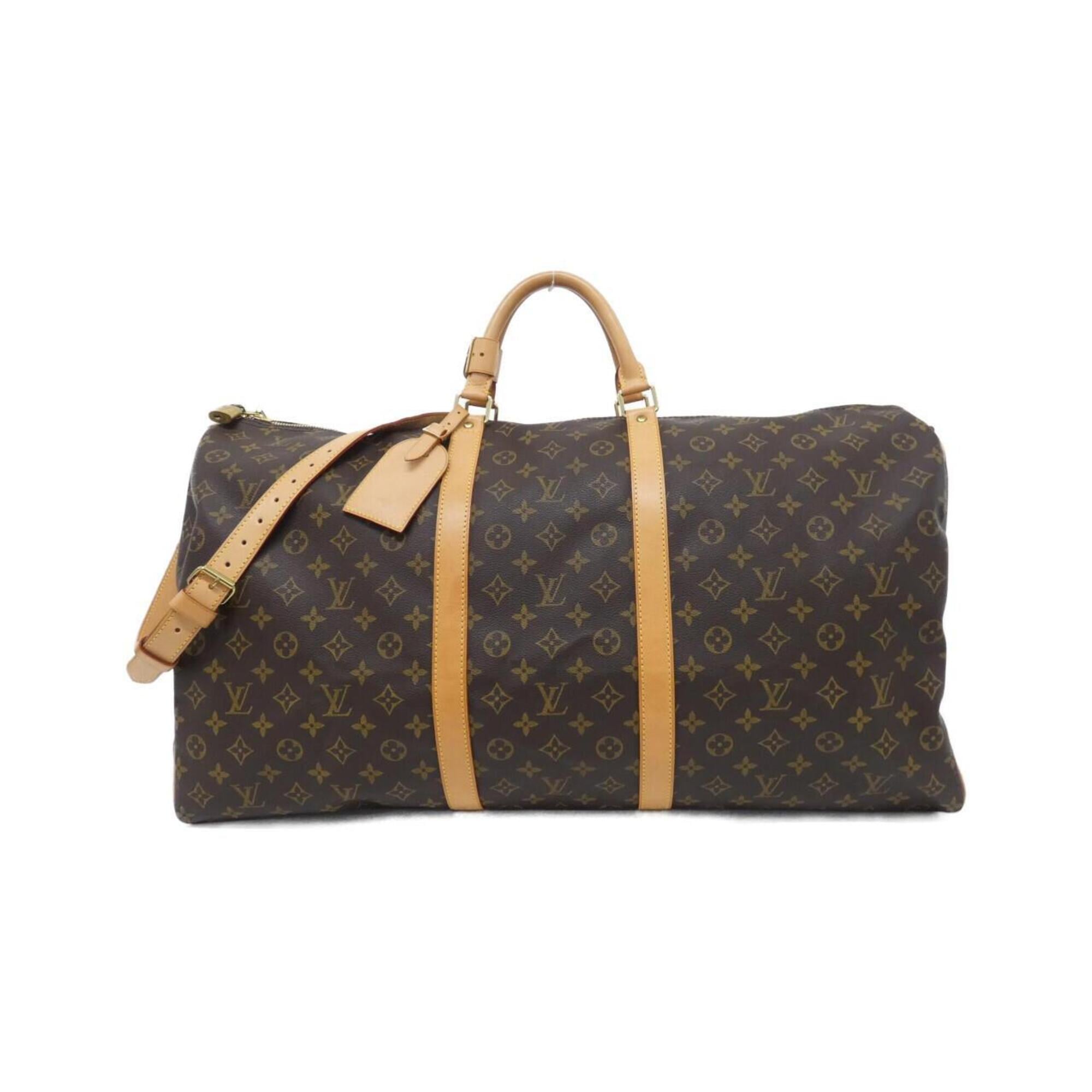 Louis Vuitton Monogram Marron Coated Canvas Boston Bag (Pre-Owned)
