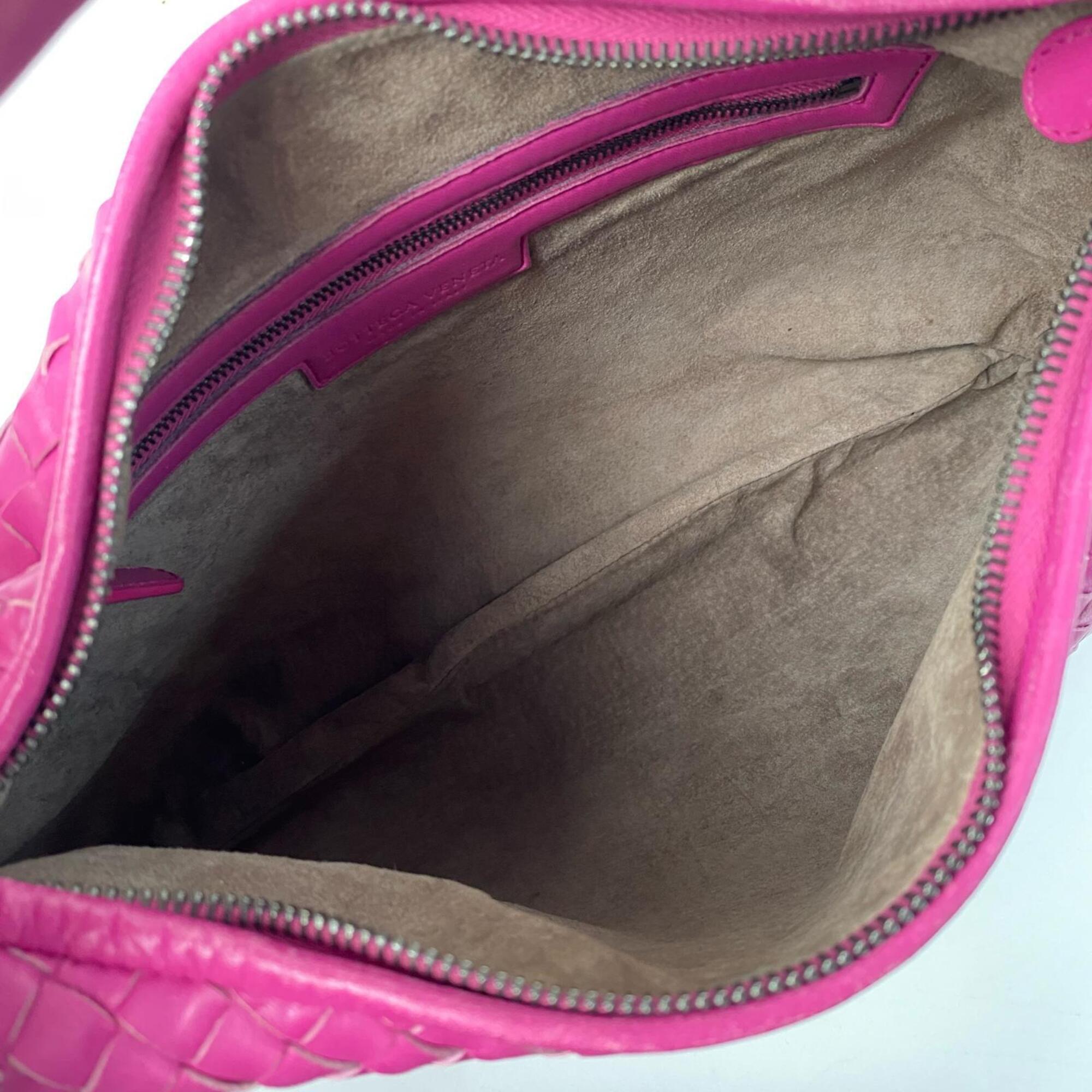 Bottega Veneta Pink Purple Leather Shoulder Bag (Pre-Owned)