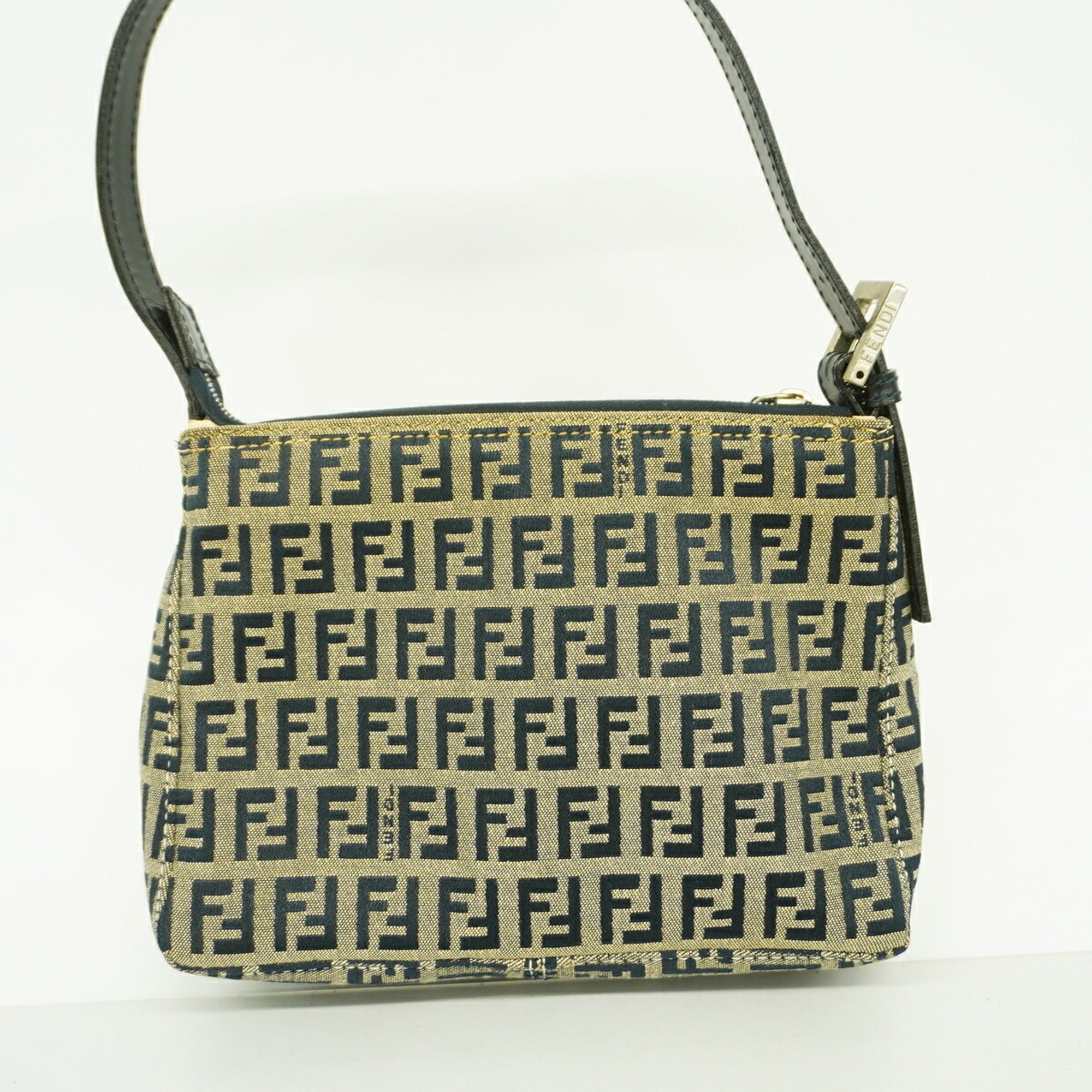 Fendi Navy Nylon Canvas Handbag (Pre-Owned)