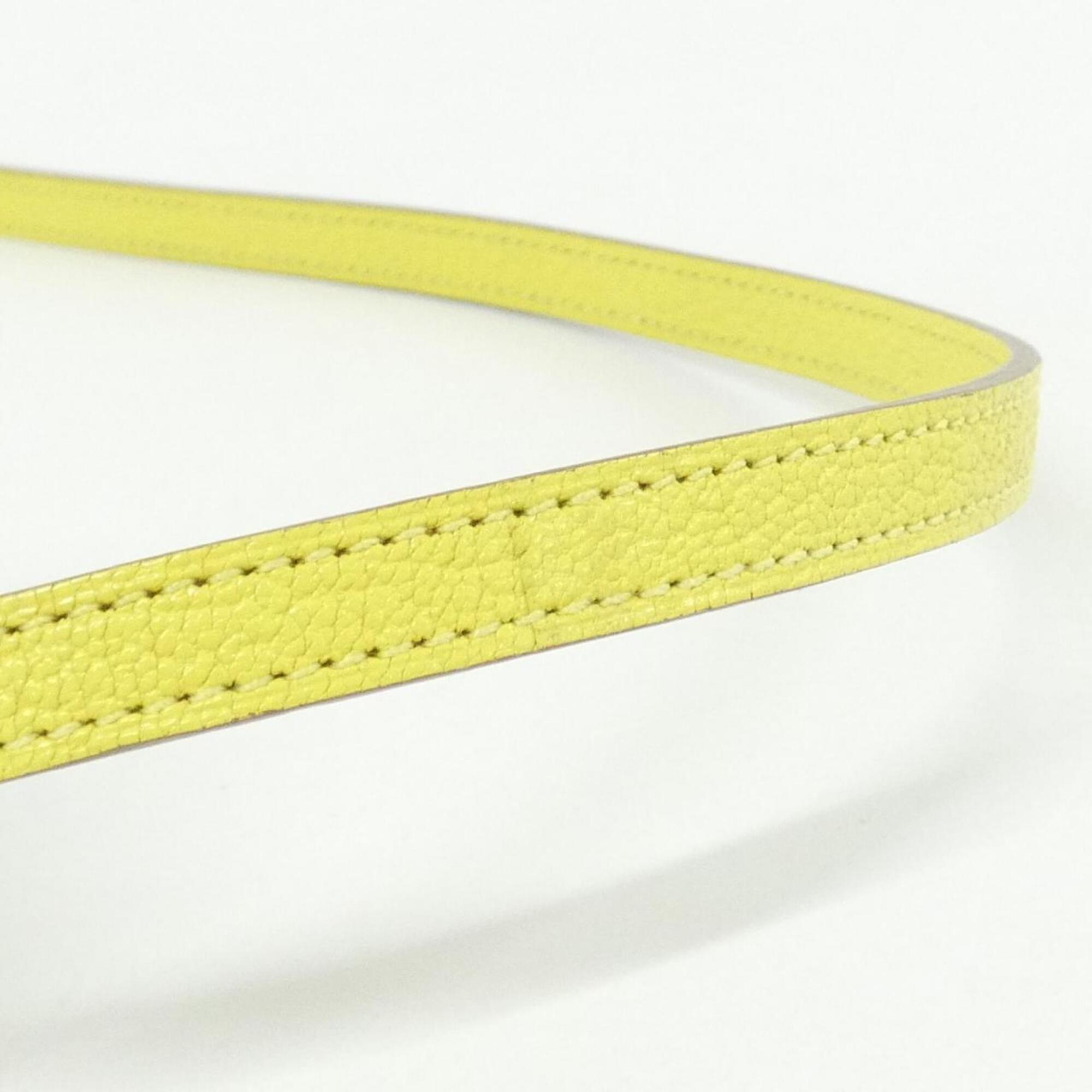 Hermes Kelly Lime Chevre Leather Chain/Shoulder Wallet (Pre-Owned)