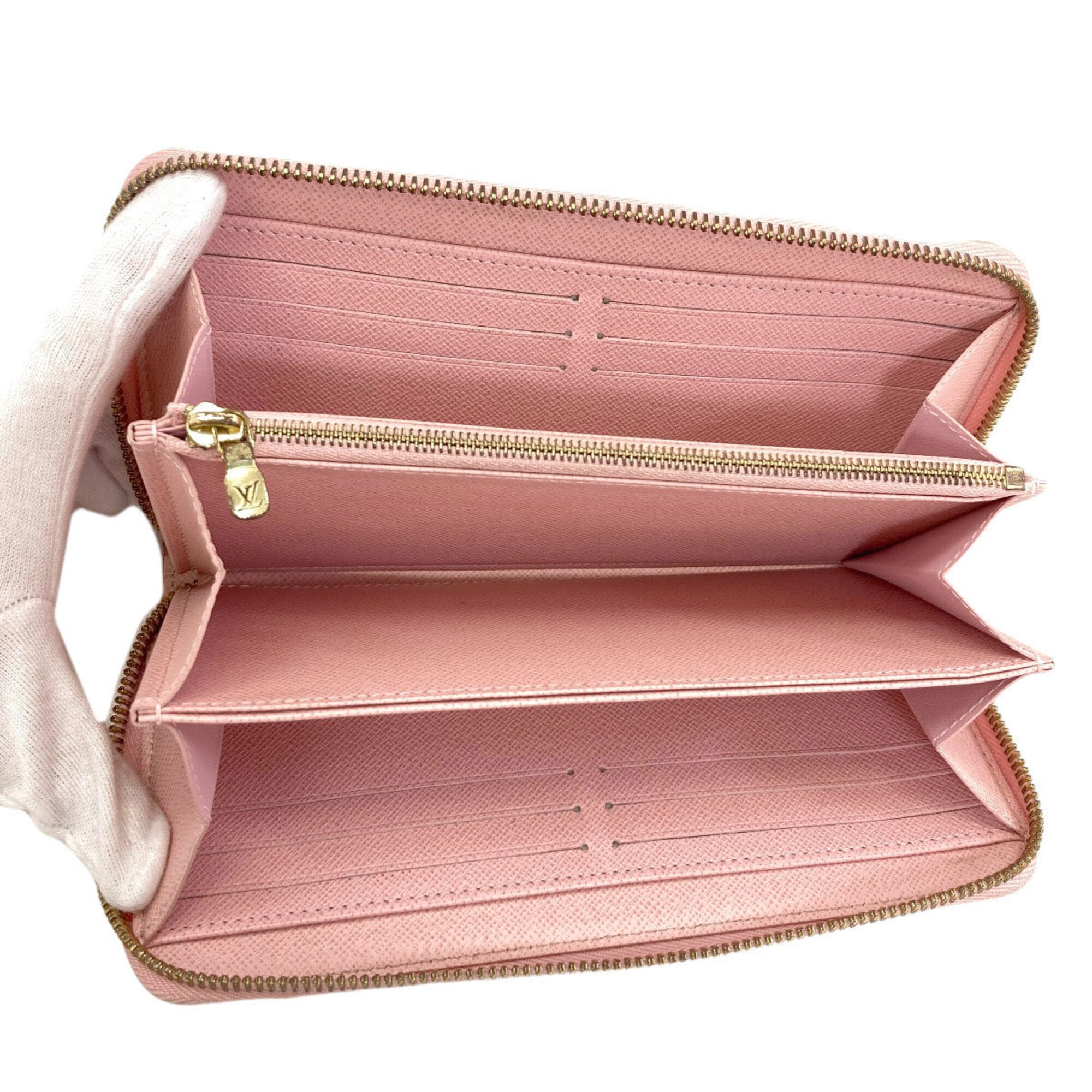 Louis Vuitton Damier Azur Rose Ballerine Damier Canvas Long Wallet (Bi-Fold) (Pre-Owned)
