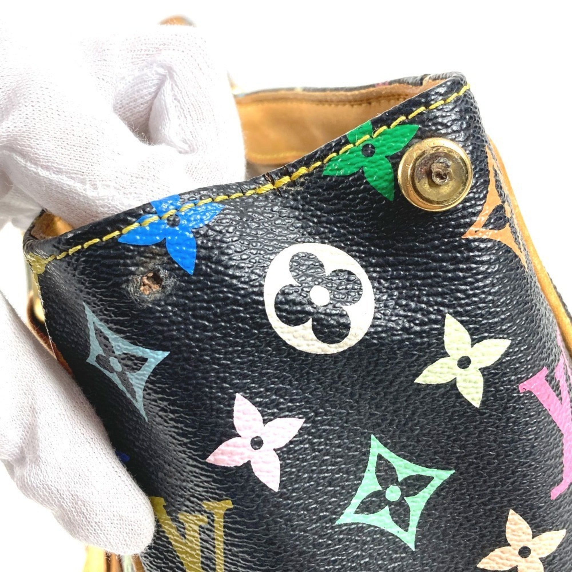 Louis Vuitton Black Multi-Color Noir Monogram Multicolore Canvas Shoulder Bag Tote Bag (Pre-Owned)