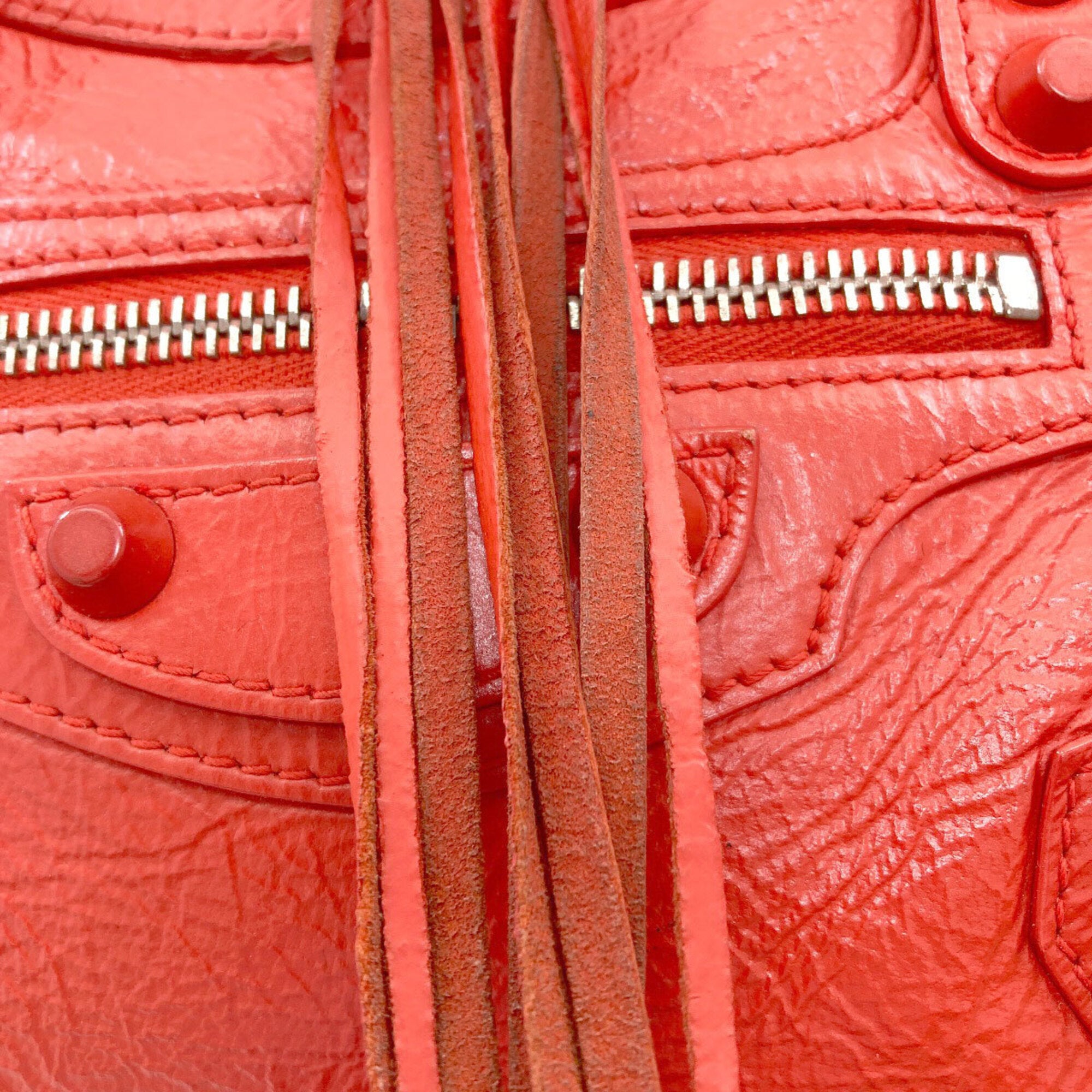 Balenciaga Red Color Leather Handbag (Pre-Owned)