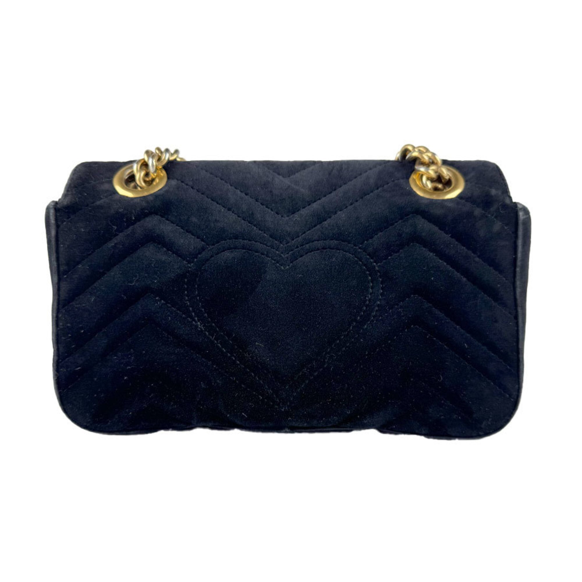 Gucci Black Velvet Shoulder Bag (Pre-Owned)