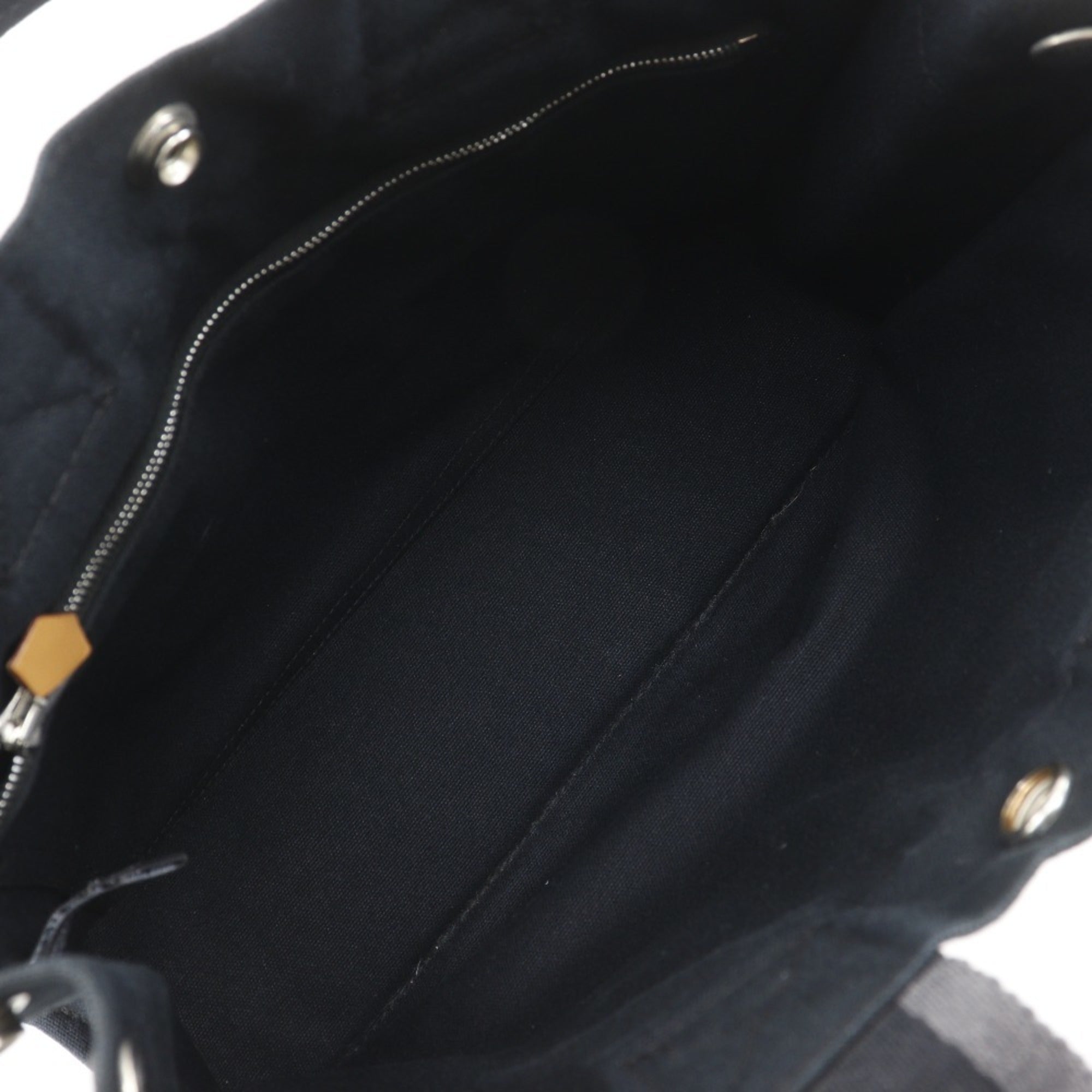 Hermes Fourre Tout Black Canvas Handbag (Pre-Owned)